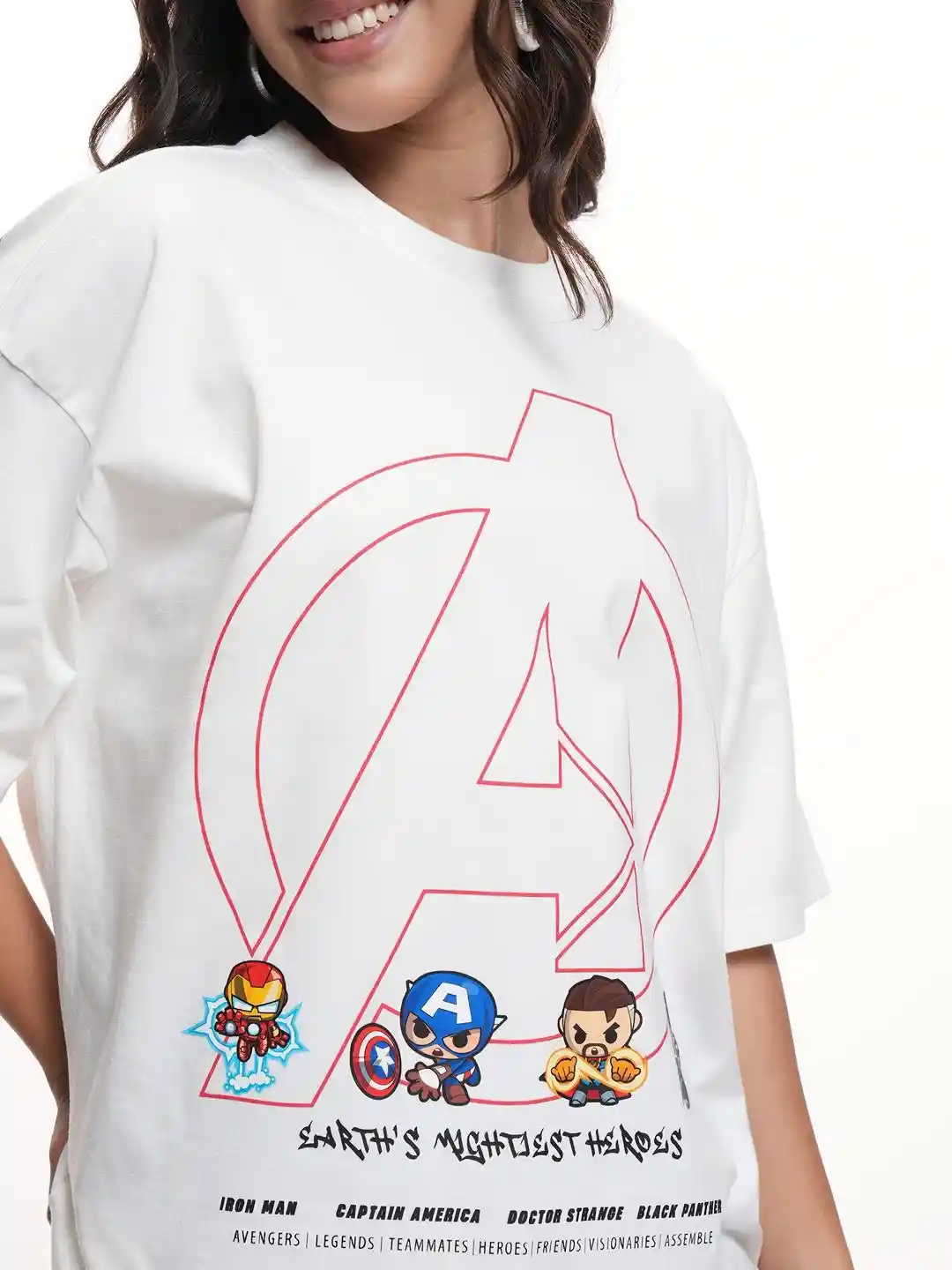 Oversized Shirt Avengers Women Tshirt Tokyo Talkies Women Marvel