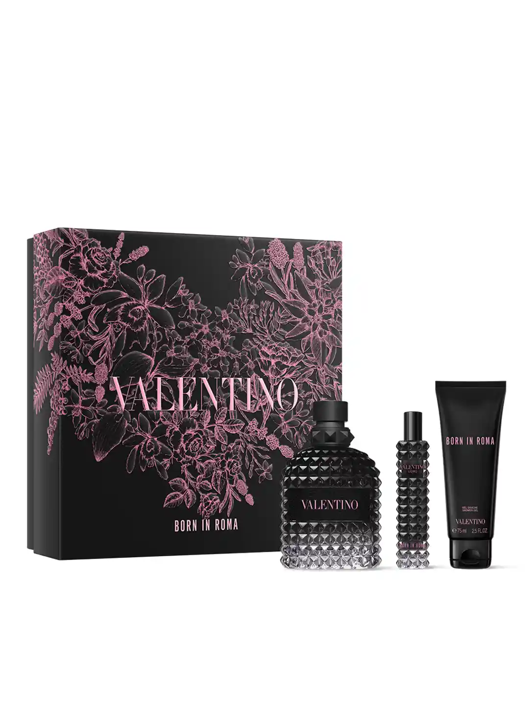 Buy Valnetino Men Born In Roma Uomo Gift Set EDT 100ml Shower - Main Image