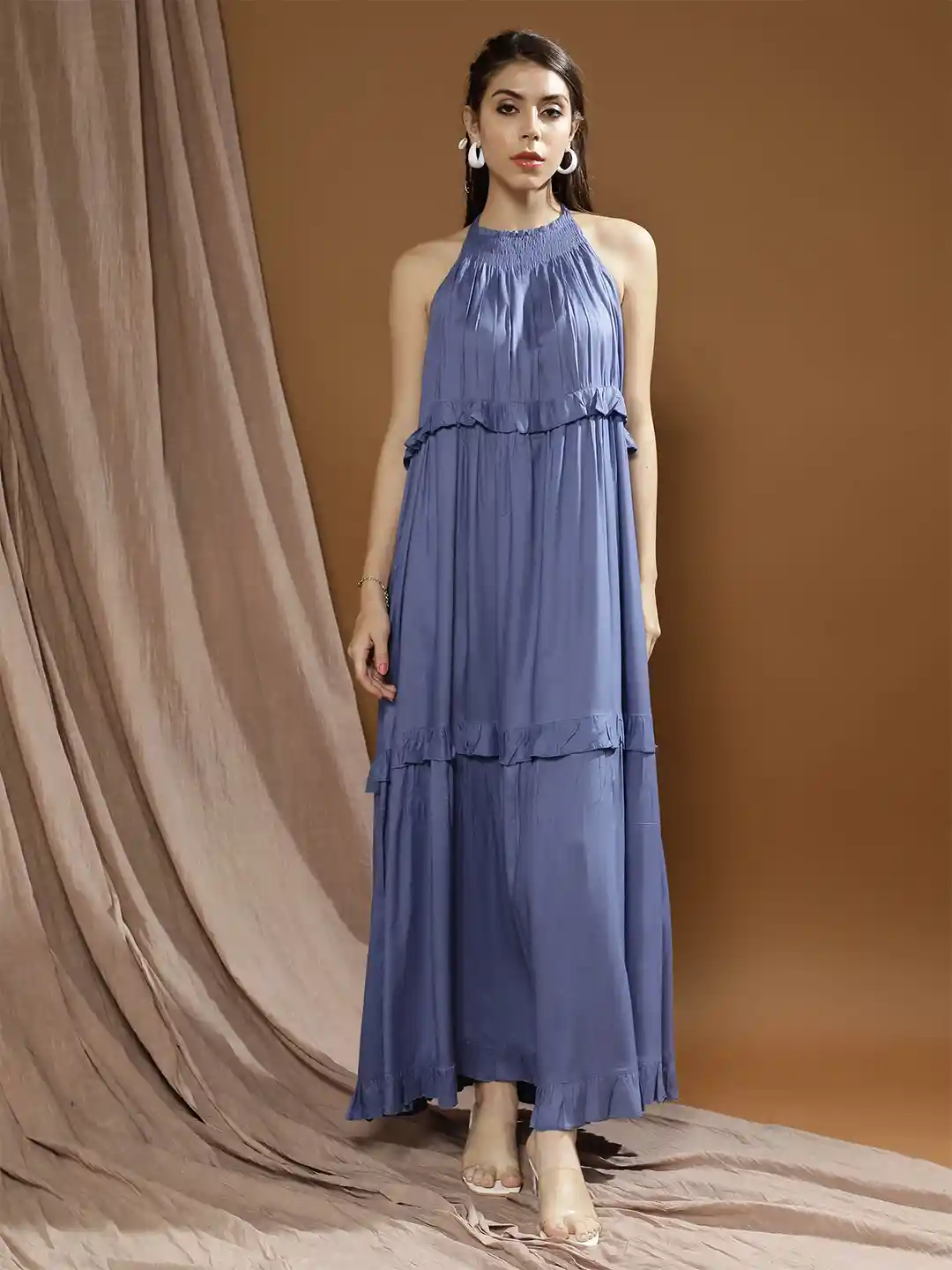 Boho By Athena Bohemian Halter Neck Maxi Dress