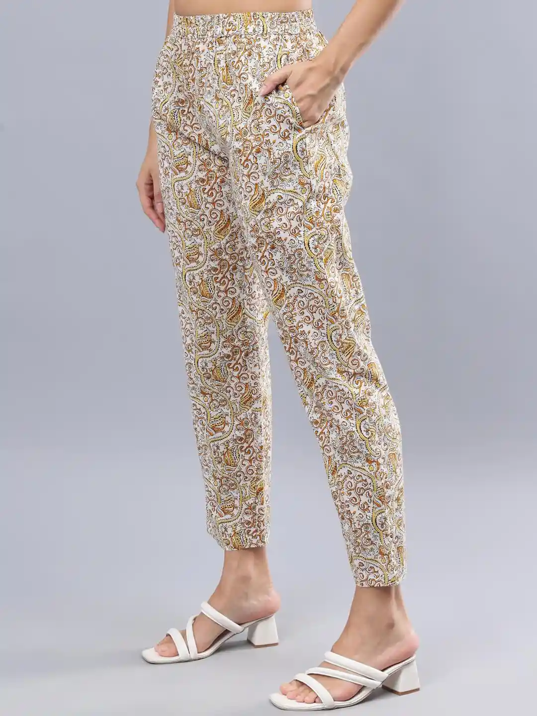 Buy CORDSET Printed Pure Cotton Tunic Trousers Co-Ords for