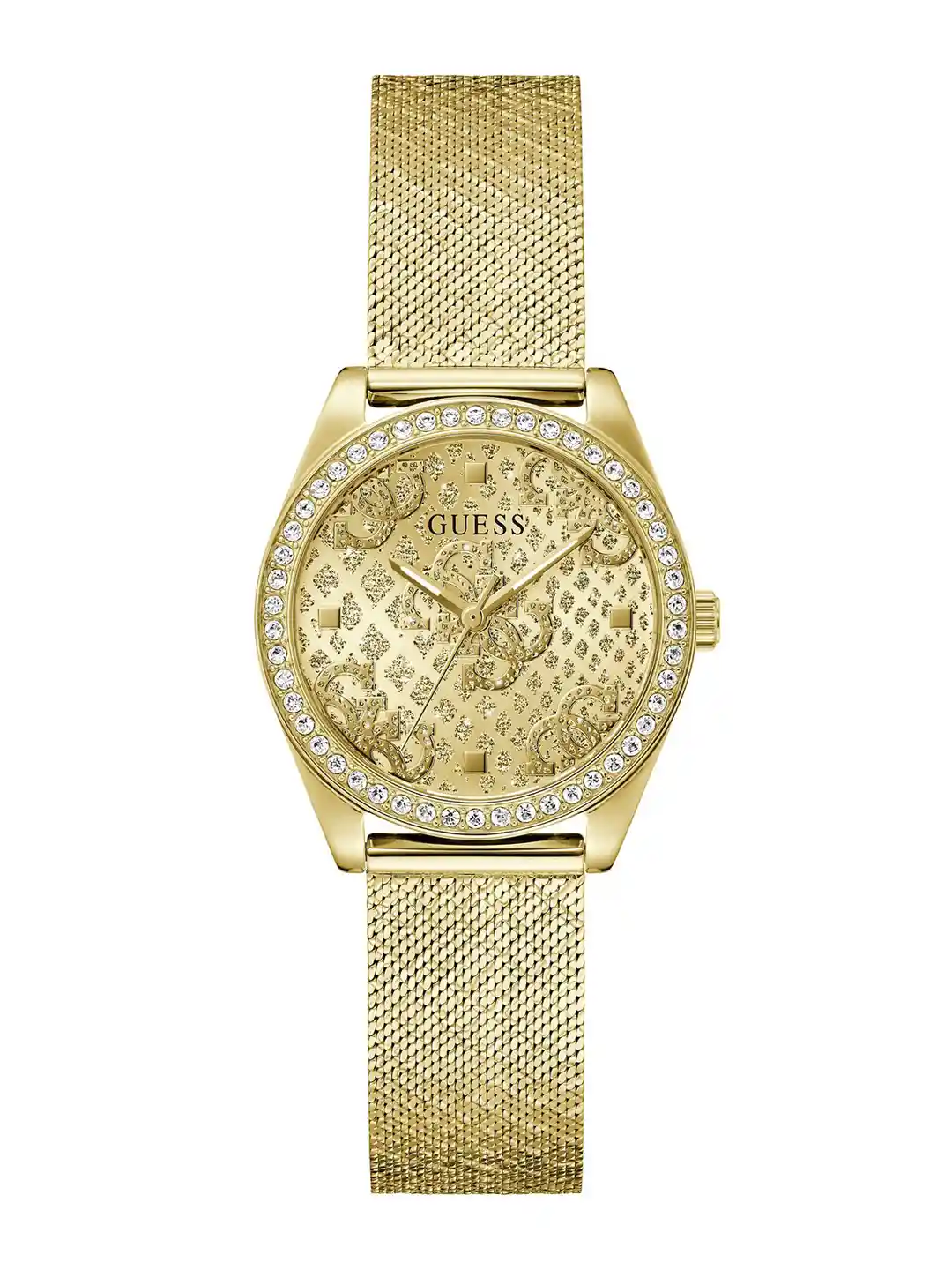 GUESS Women Printed Dial Stainless Steel Bracelet Style Straps Analogue  Watch GW0748L2