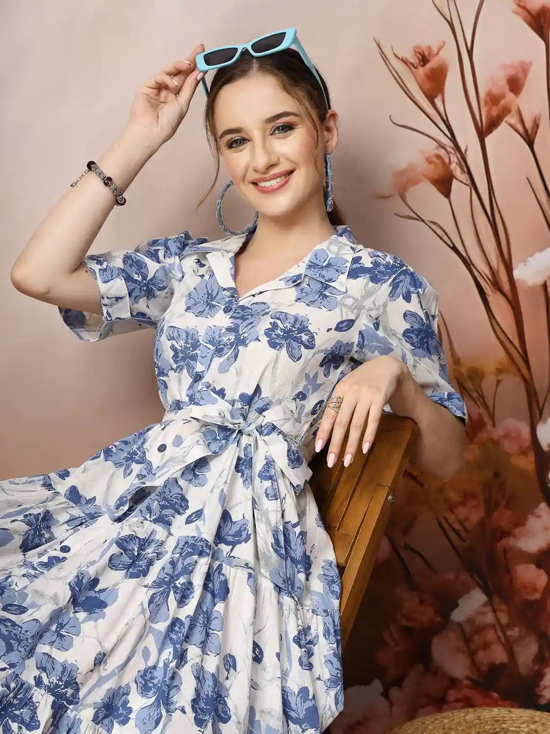 Buy Stylum Floral Print Fit Flare Maxi Dress Dresses for Women