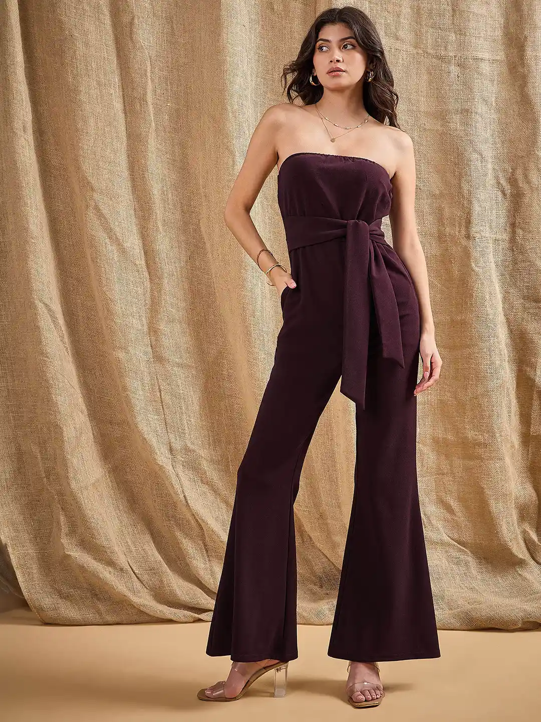Buy SASSAFRAS Off-Shoulder Basic Jumpsuit - Jumpsuit for Women