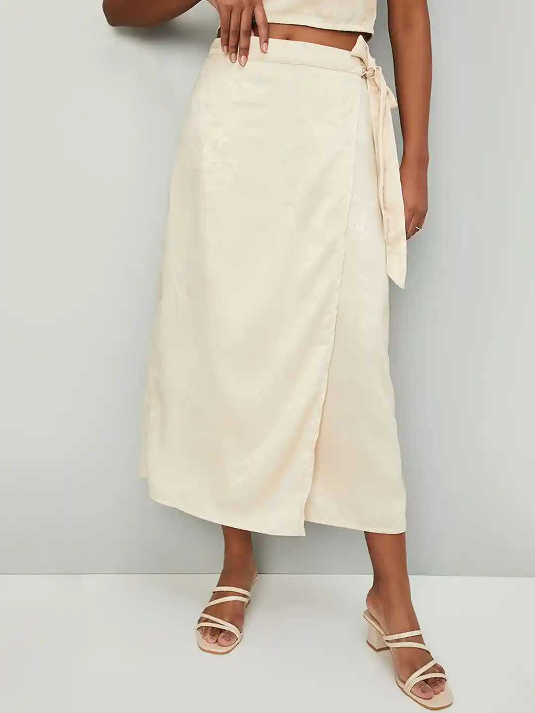 Midi Linen White Wrap Skirt Midi Max Wrap Midi Polyester New