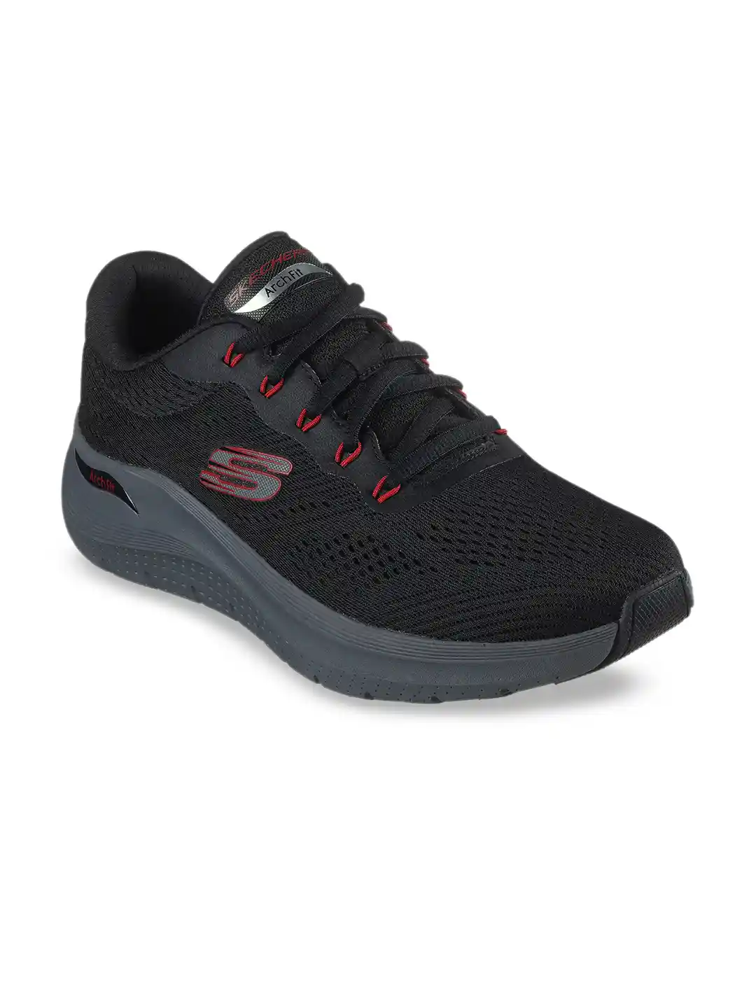 Black Casual Trainers With Arch Support XPACS Mens Supportive Soft