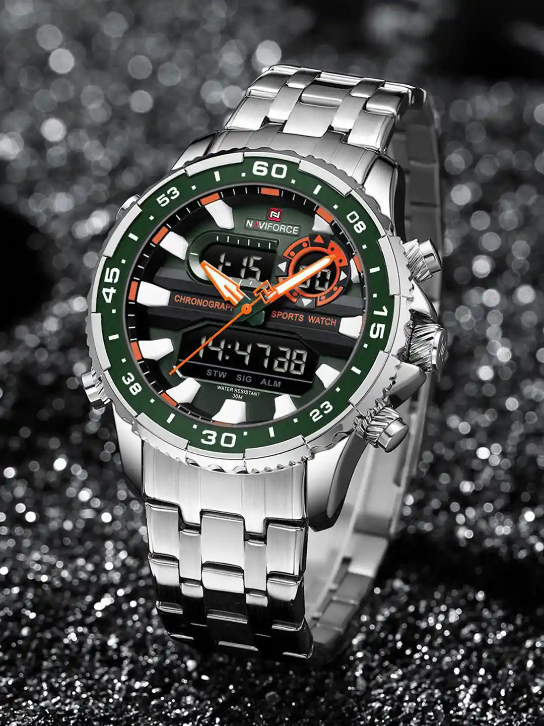 Buy Naviforce Men Brass Dial Stainless Steel Straps Analogue and