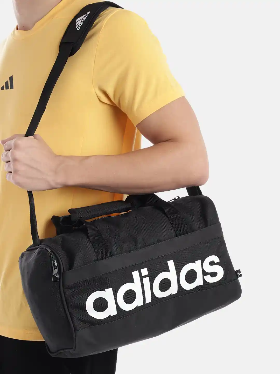 Buy ADIDAS Unisex Brand Logo Printed Medium Gym Linear Duffel Bag