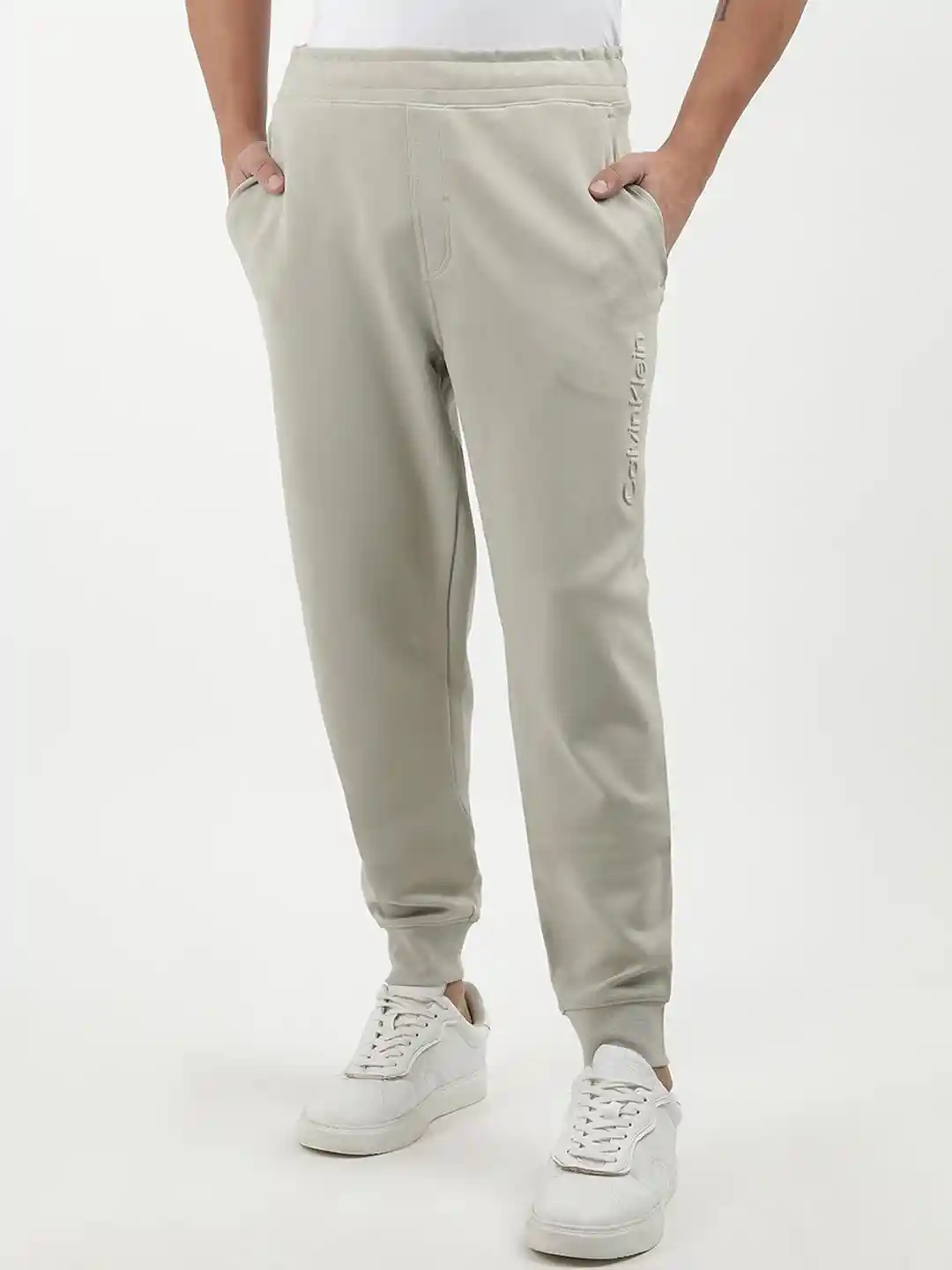 Buy Calvin Klein Jeans Men Mid-Rise Solid Joggers Track Pants