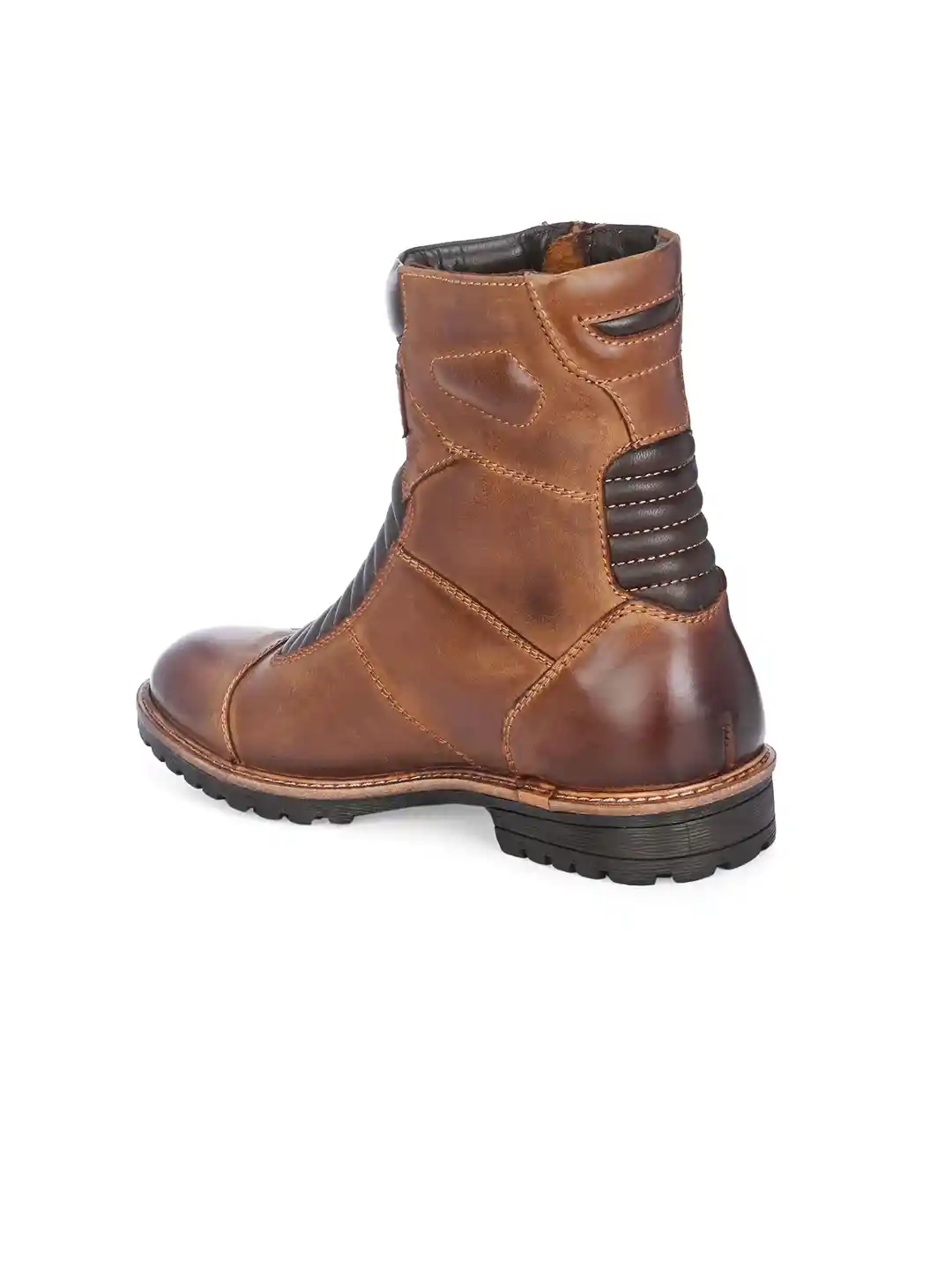 Buy Harrytech London Men Textured Biker Boots with rugged sole