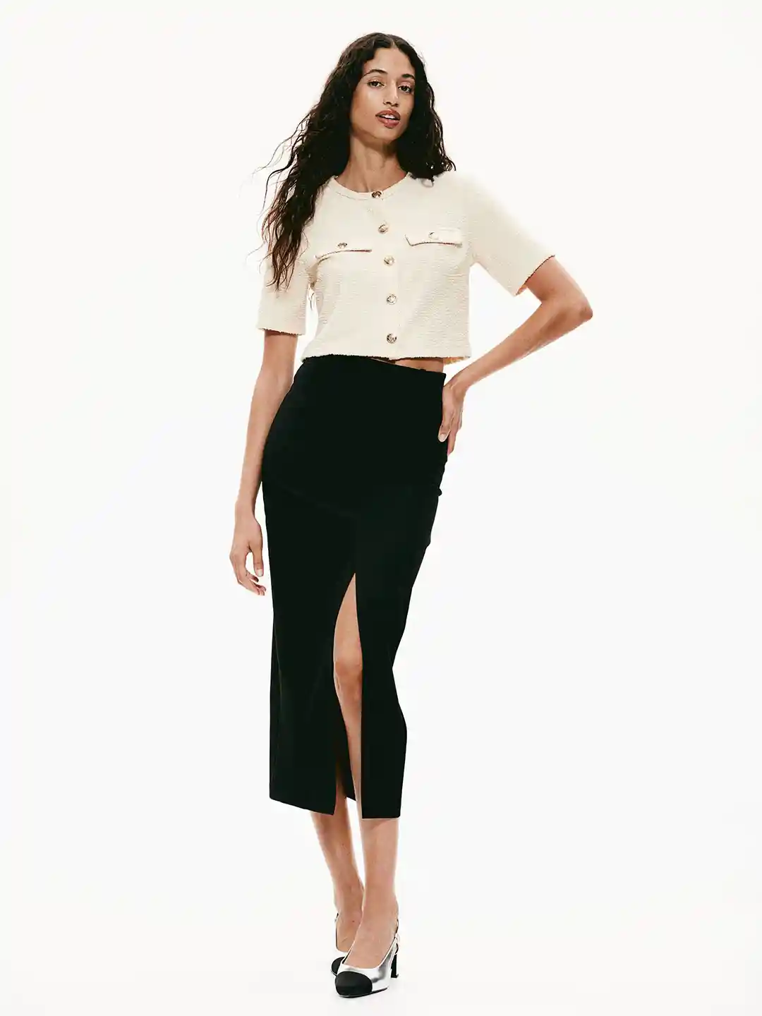 Buy H&M Short-Sleeved Boucle Cardigan Sweaters for Women