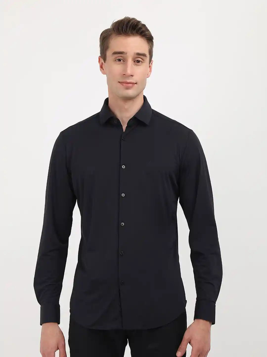 Buy Calvin Klein Jeans Men India Slim Spread Collar Solid Slim Fit