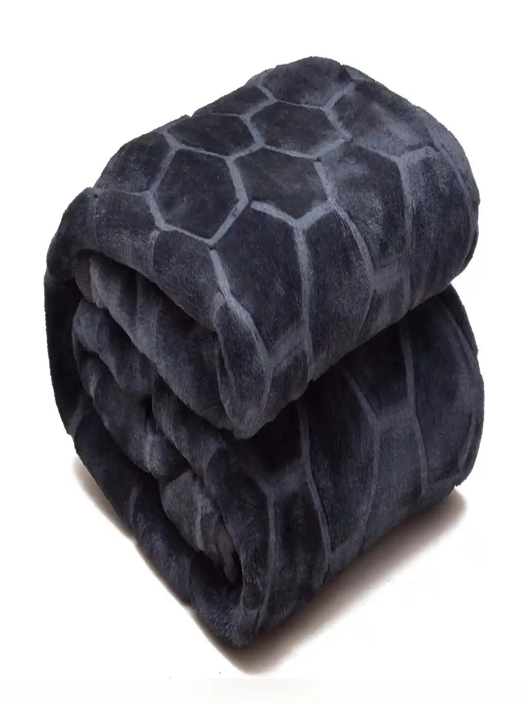 tundwal's Grey Geometric 200 GSM Heavy Winter Double Bed Blanket