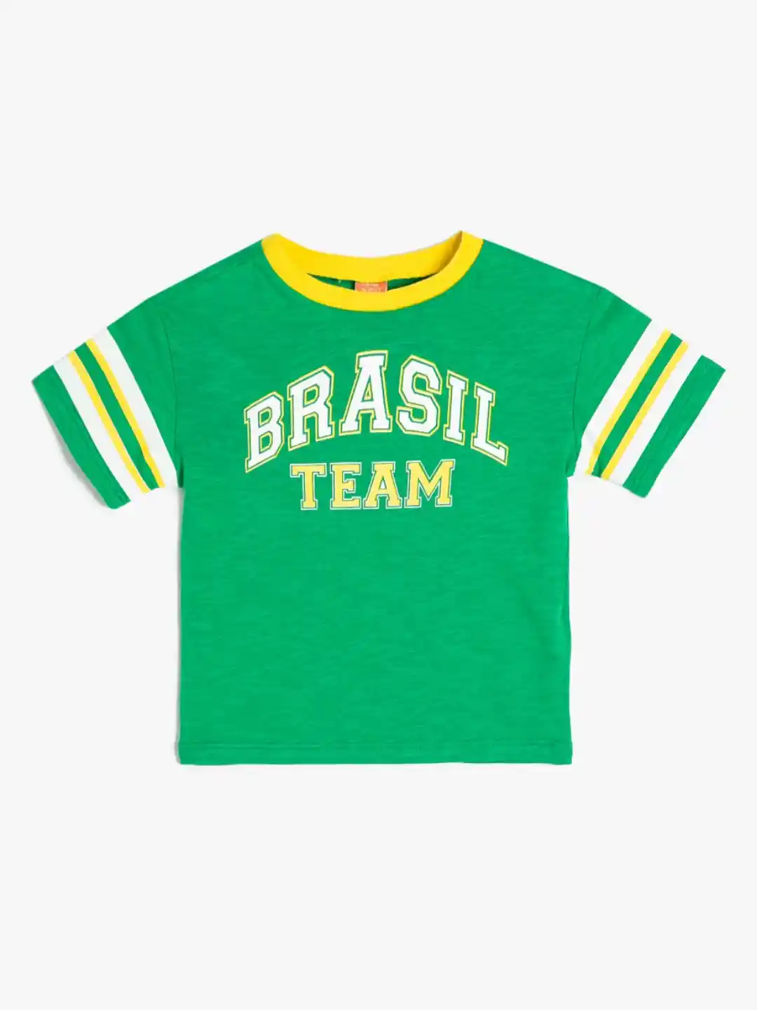 Koton Boys' Printed Short Sleeve Cotton T-Shirt - 100% Baumwolle, Design Orange, Größe 4/5 Jahre