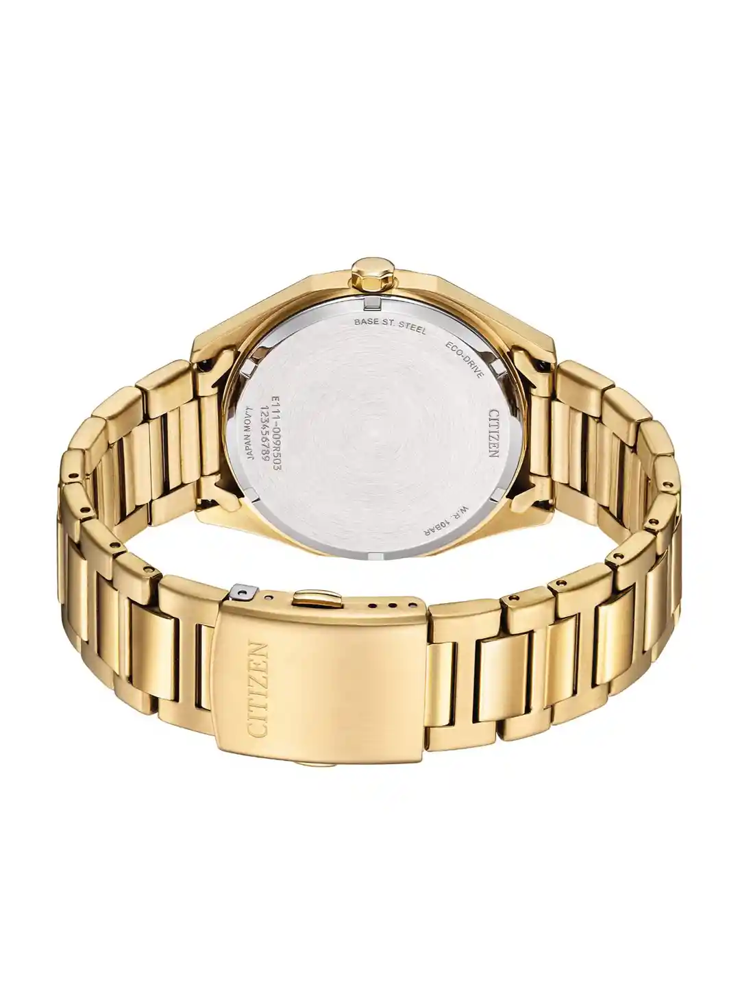 Gold Citizen Eco Drive Wr10bar Citizen Men Dial Stainless Steel