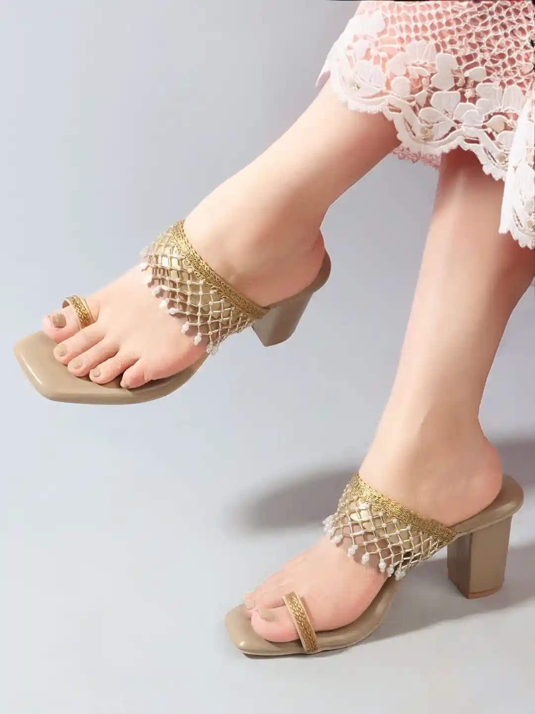 Foot Toe Sandals Buy Anouk Women Block Heeled Open Toe Sandals