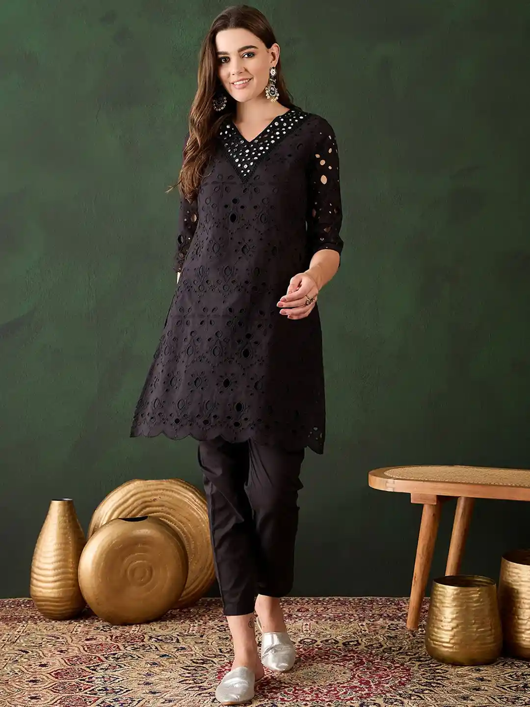 Myntra Kurtis Best Offers On Kurtis Online Sangria Embroidered