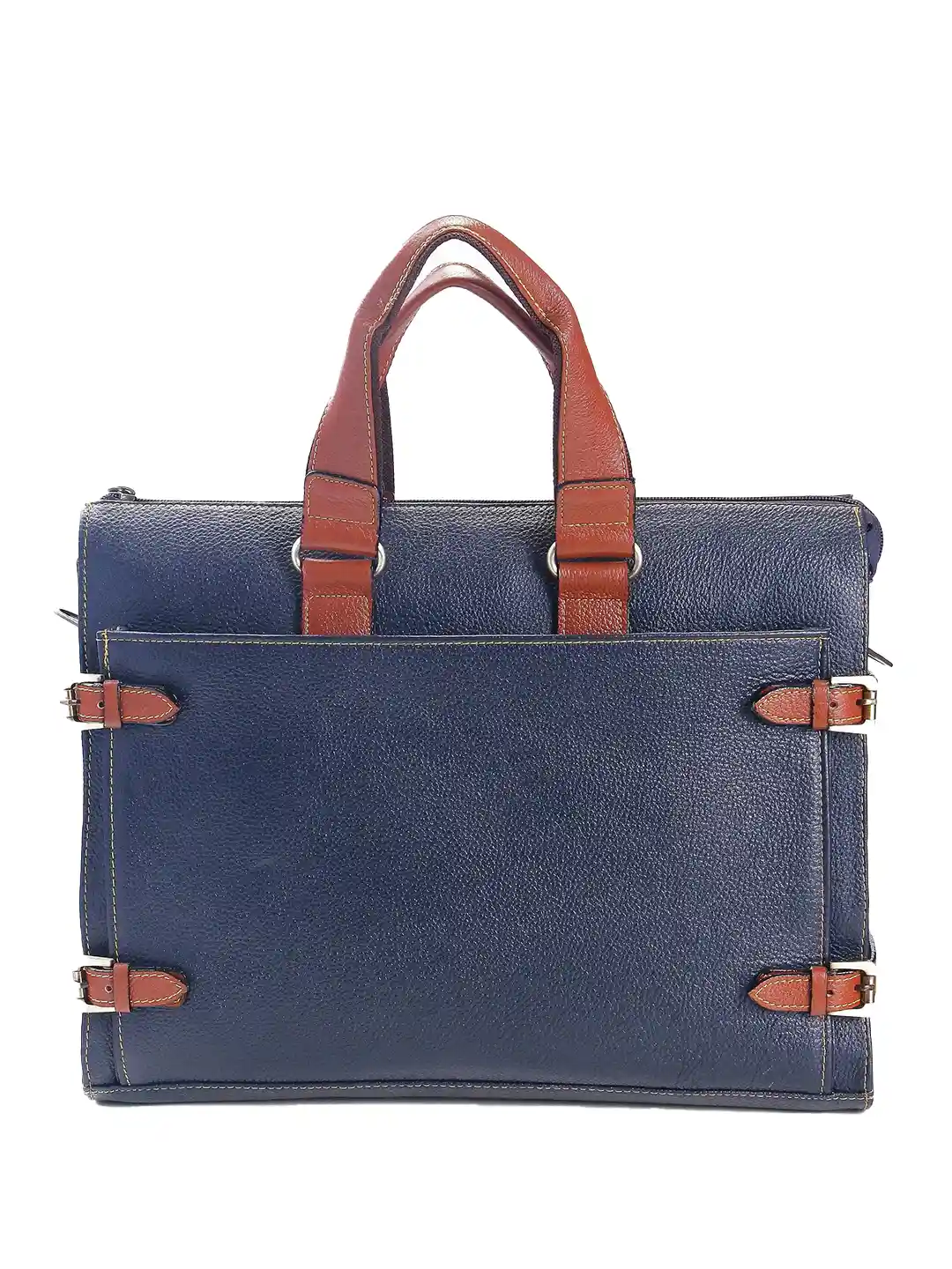 Buy Calvadoss Men Solid Up To 17 Inch Leather Laptop Bag Laptop