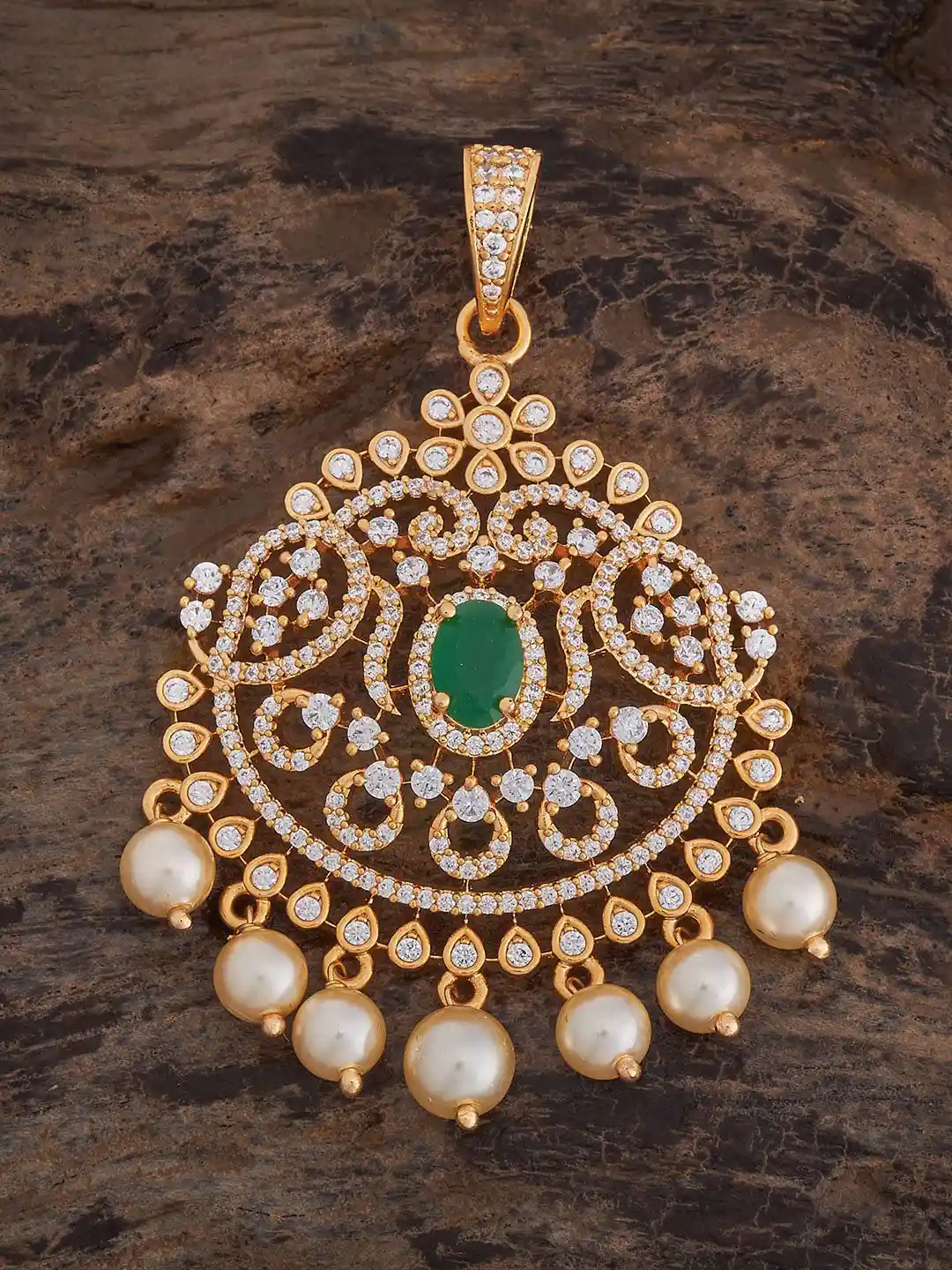Buy Kushal's Fashion Jewellery Antique Gold Embellished Bridal