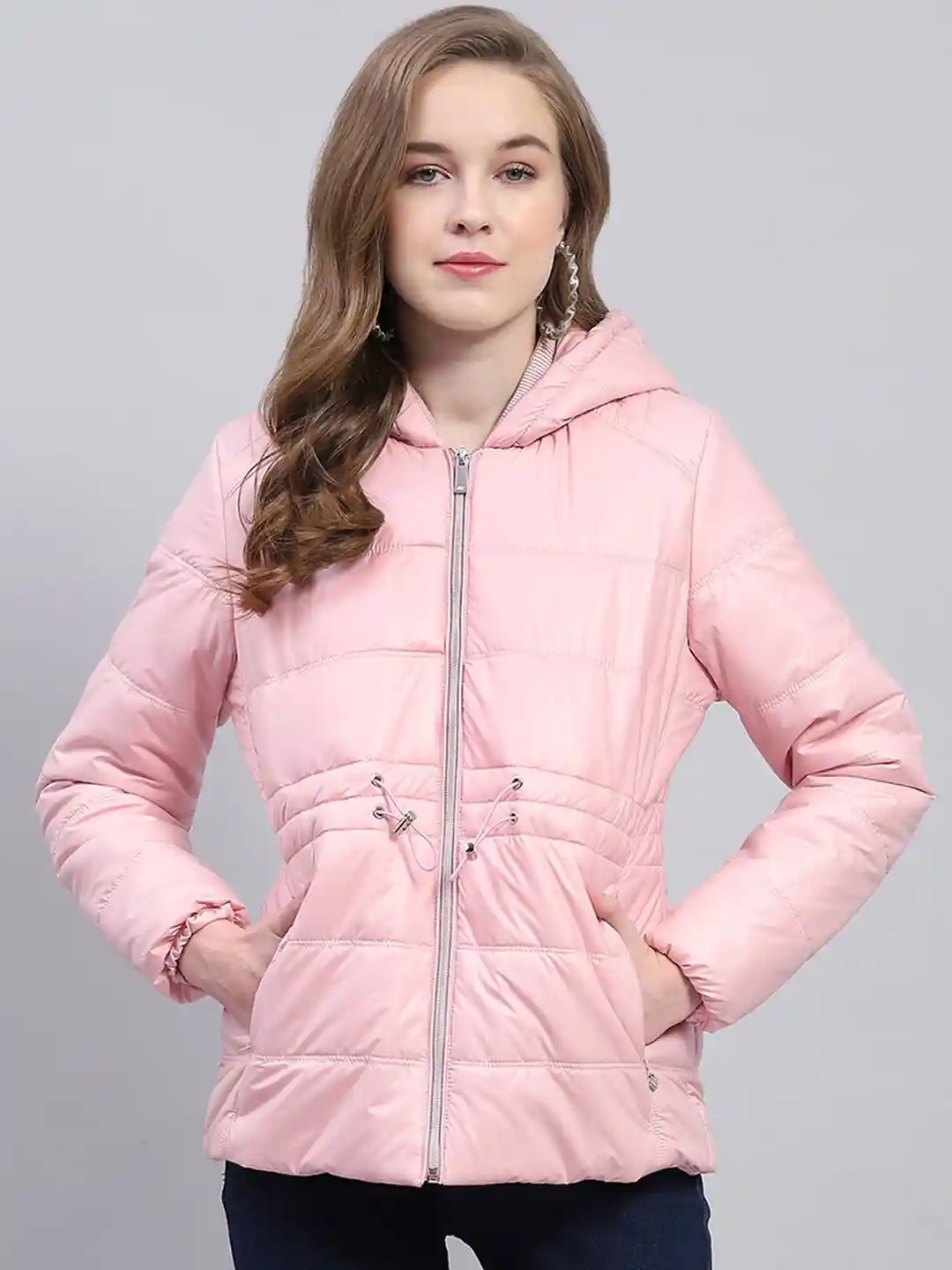 Buy Monte Carlo Women Hooded Solid Casual Quilted Jacket Jackets