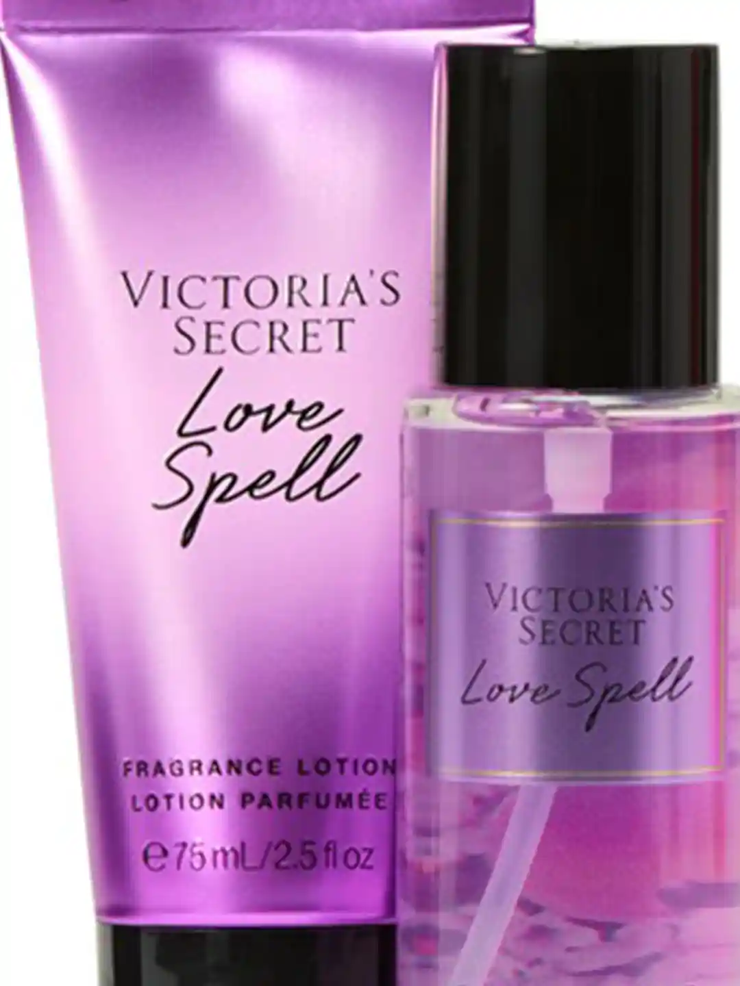 Victoria's Secret Love Spell Set Of Fragrance Mist Lotion Gift Set 75  ml Each