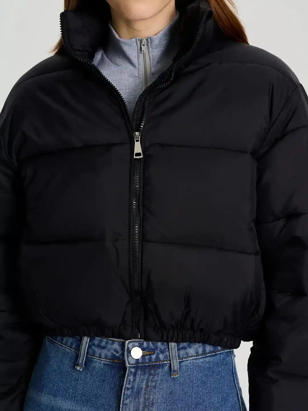 Buy Kotty Women Black Crop Puffer Jacket - Jackets for Women Buy Kotty Women Black Crop Puffer Jacket - Jackets for Women
