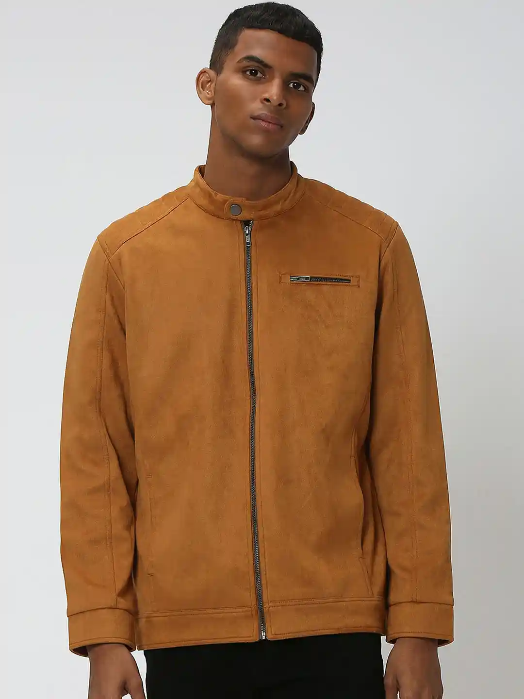 Buy Mufti Stand Collar Slim Fit Bomber Jacket Jackets for Men