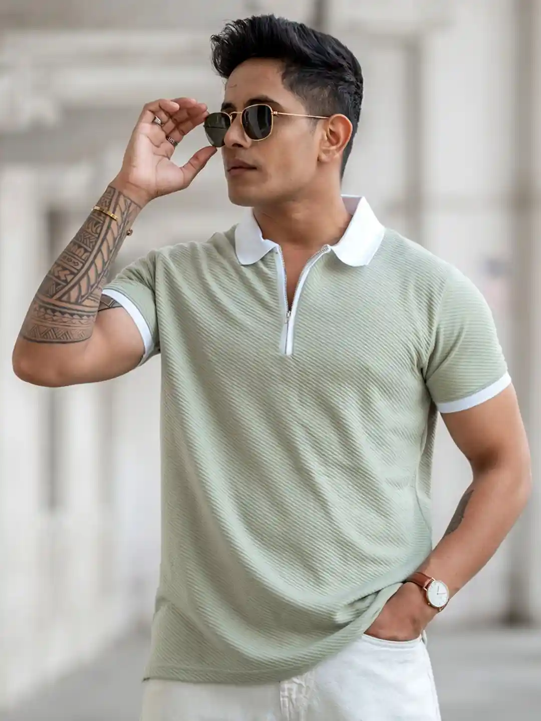 Powerlook Men Polo Collar T-shirt