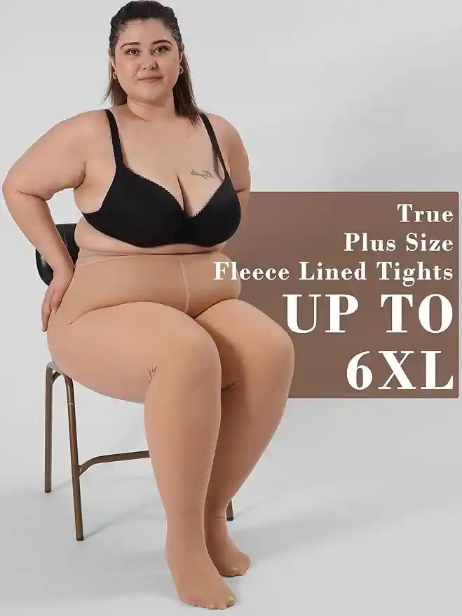 Ubuy Plus Size Fleece Legging PACK Women Fleece Lined Plus Size