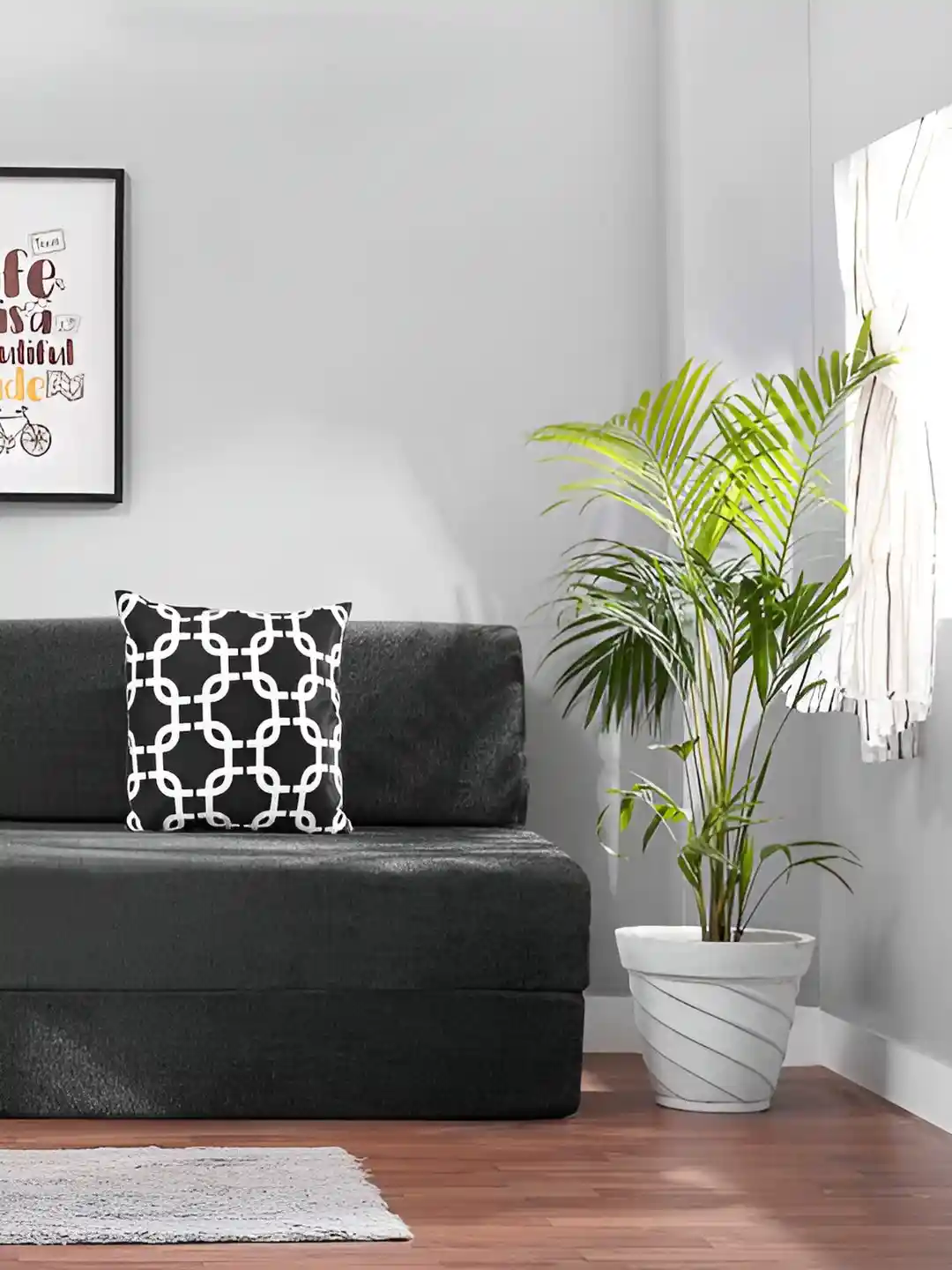 Buy Solis Primus Comfort for all Grey Foam Fold Out Sofa Cum Bed