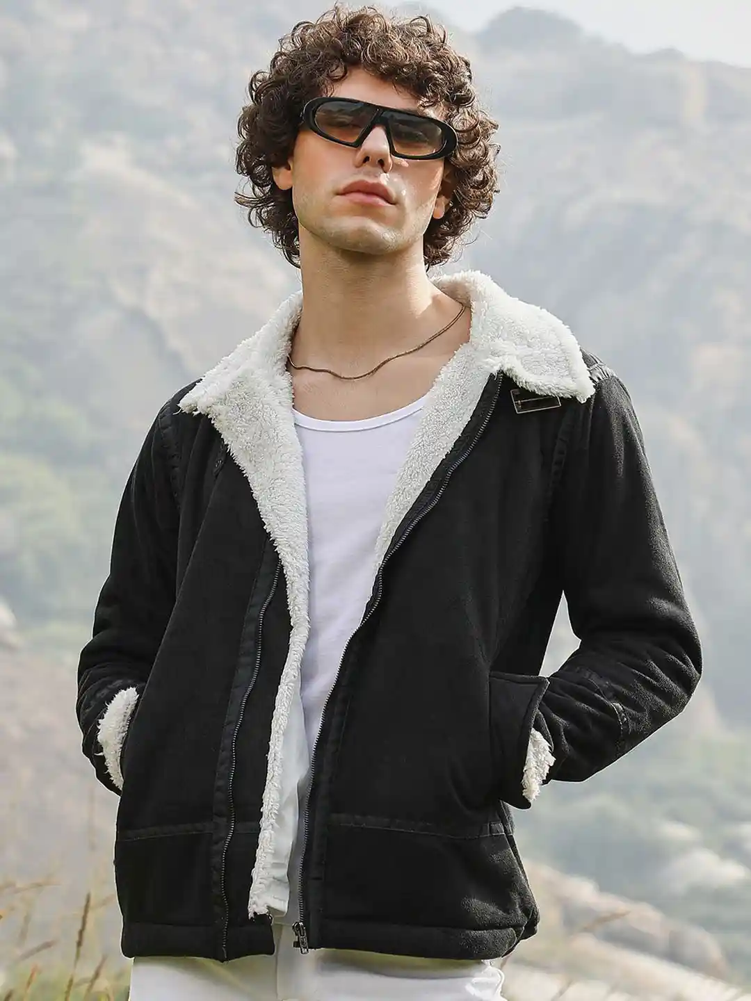 Buy Campus Sutra Men Colourblocked Lightweight Biker Jacket