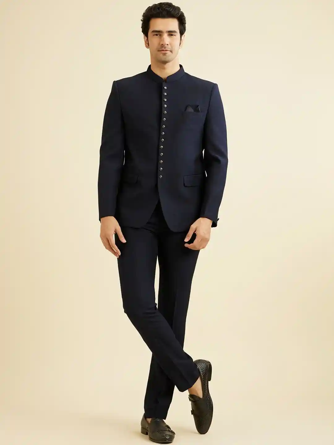 Buy Manyavar Tailored-Fit Single-Breasted Two-Piece Suit Suits