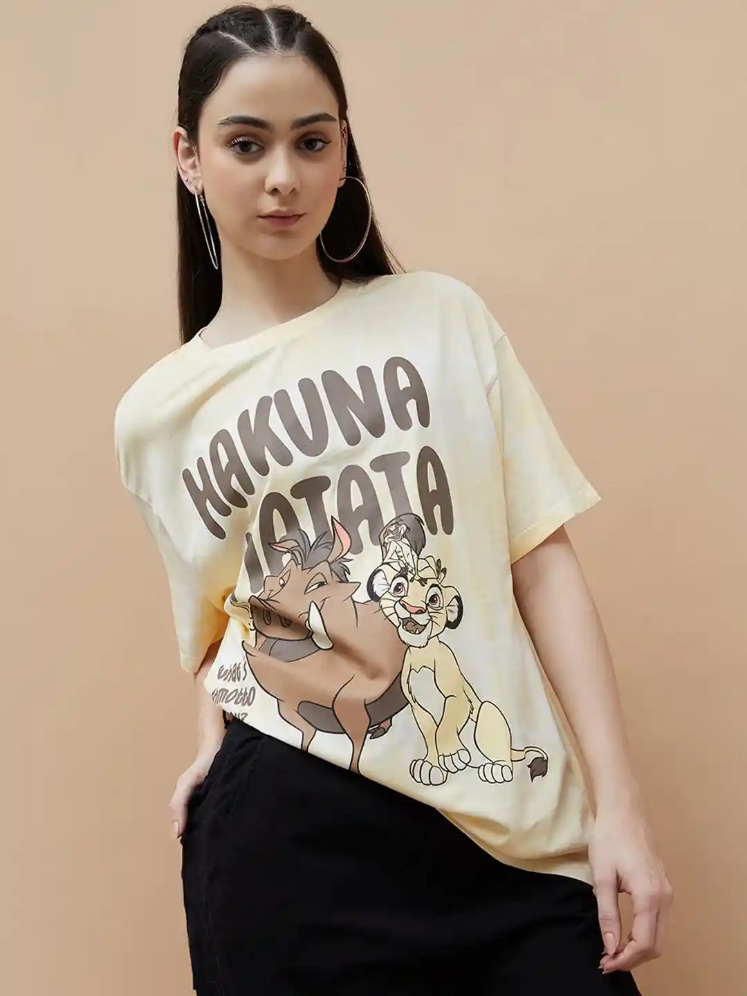 Buy Ginger by Lifestyle Women Lion King Printed T Shirt Tshirts
