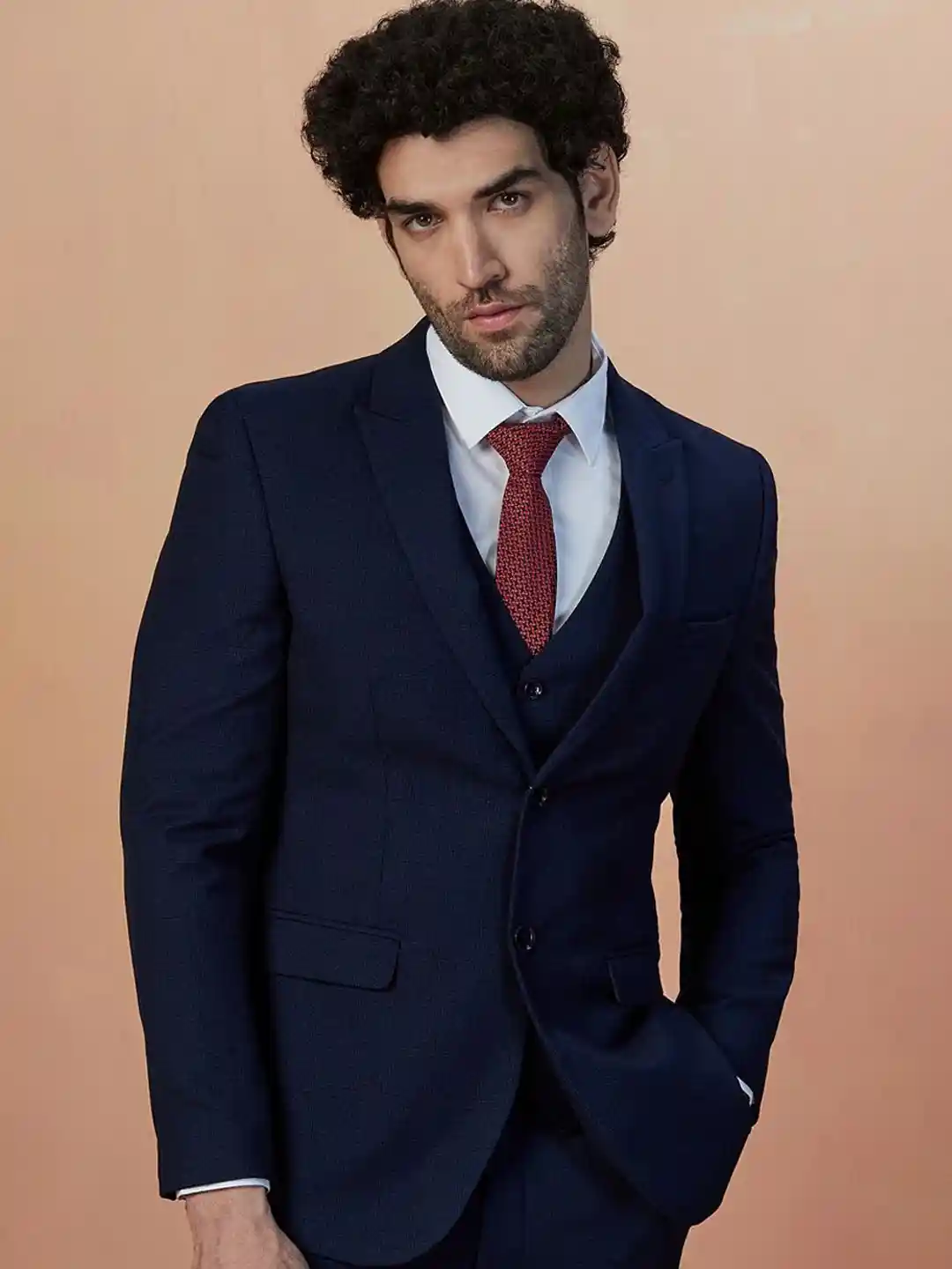 Buy Manyavar Tailored-Fit Single-Breasted Five-Piece Suit Suits