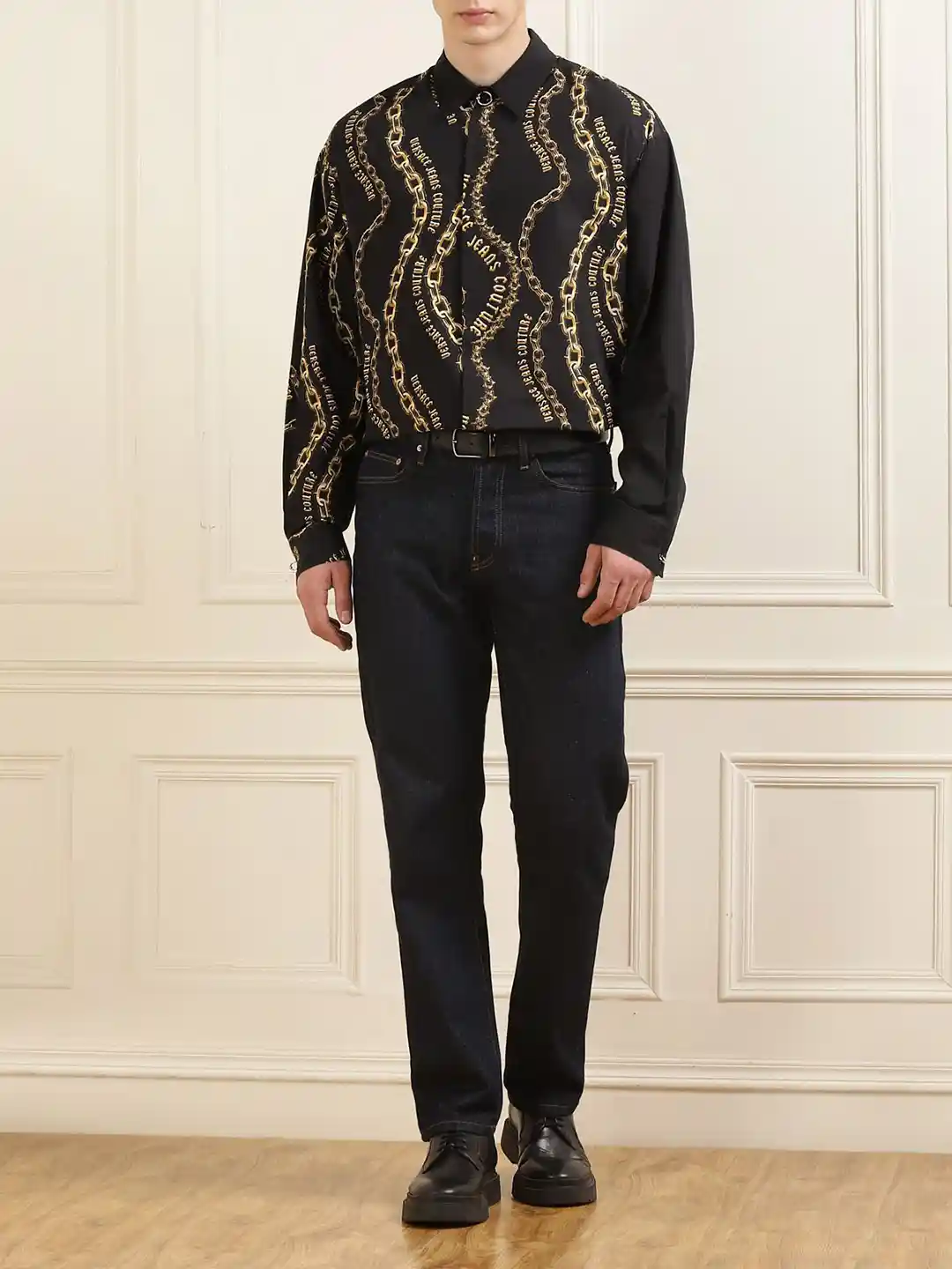 Buy Versace Jeans Couture Men Wavy Baroque Printed Relaxed Fit