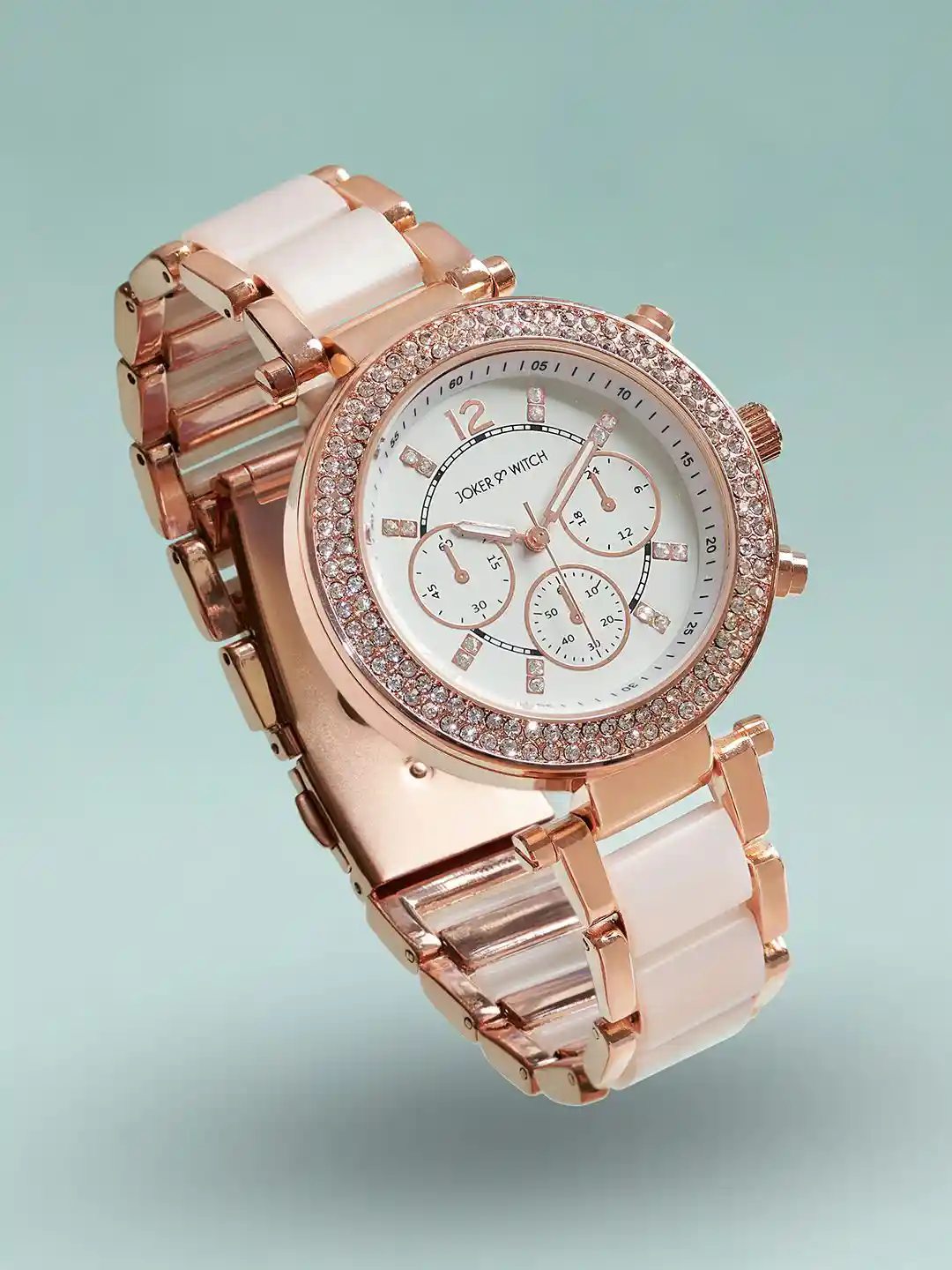 JOKER WITCH Women Embellished Dial Ceramic Bracelet Style Straps  Analogue Watch AMWW1137