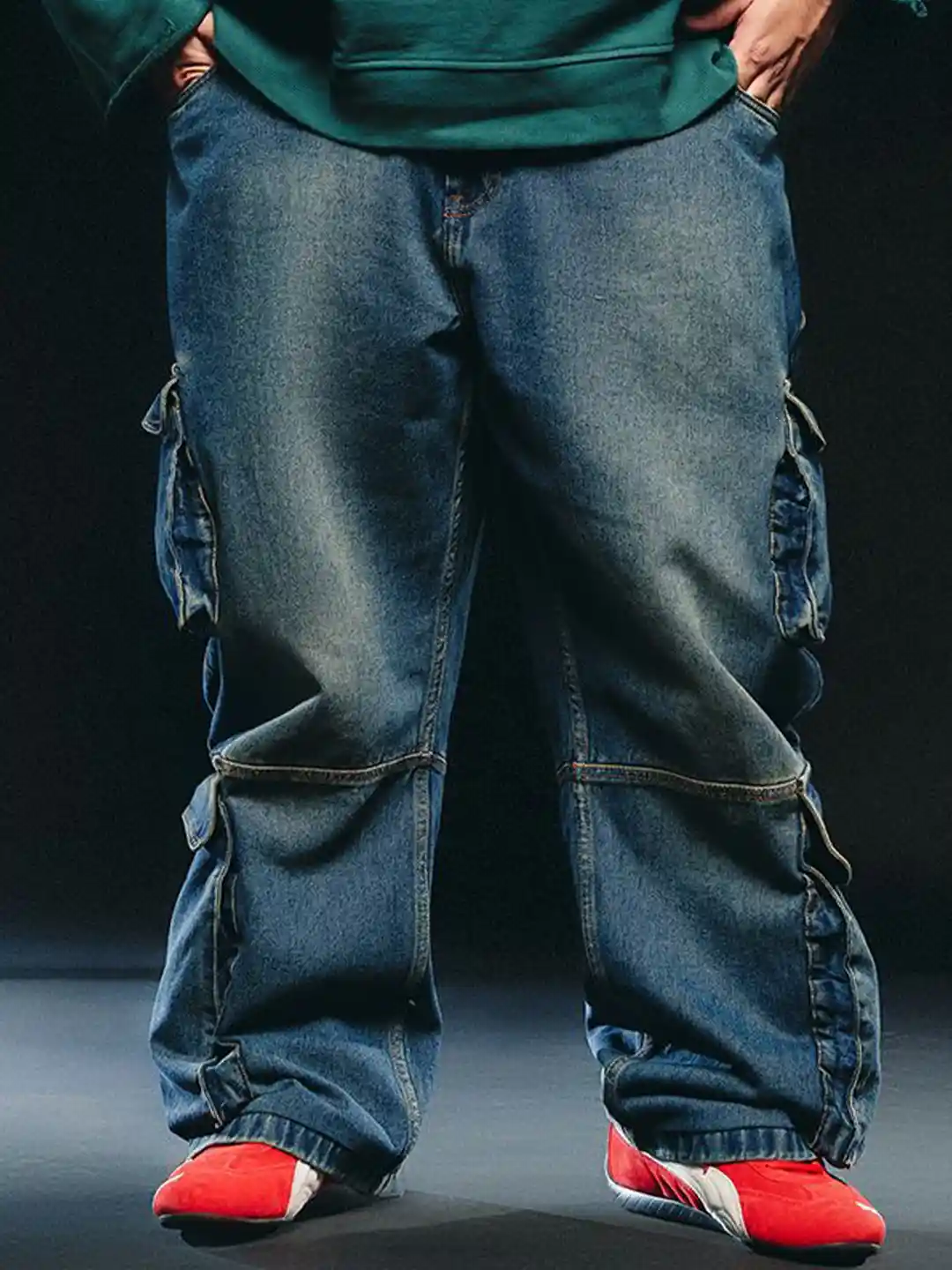 Buy FREAKINS Men Baggy Fit Medium Shade Jeans Jeans for Men