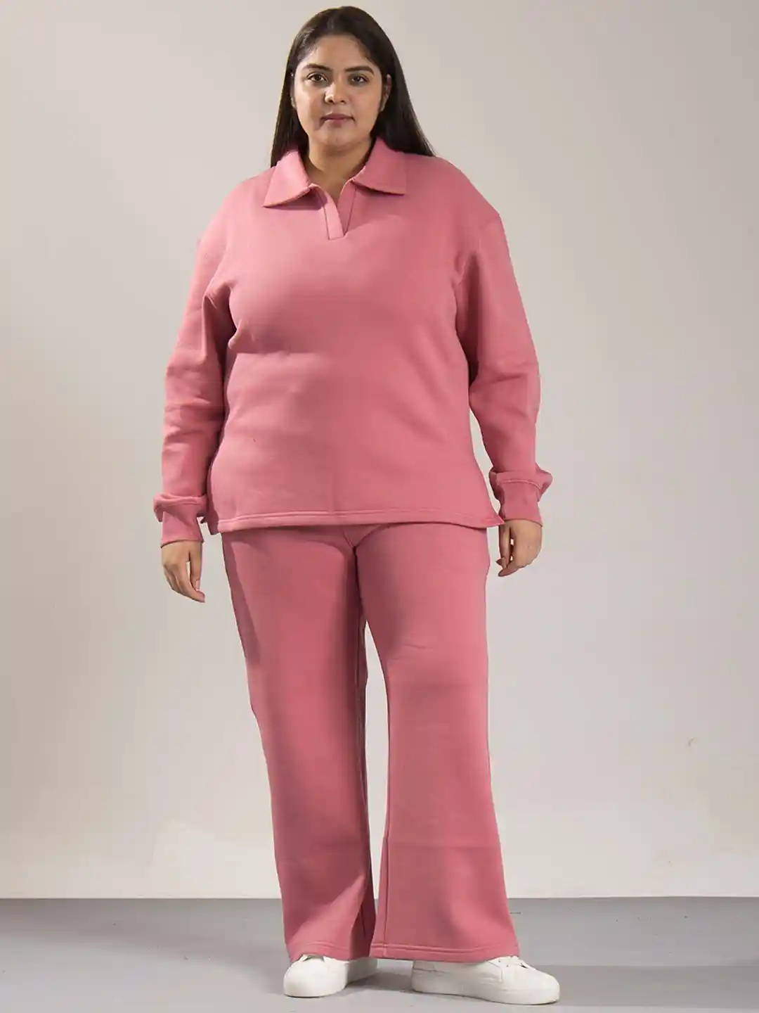 Wide Leg Plus Size Tracksuits Ladies ONEWAY Women Plus Size Polo