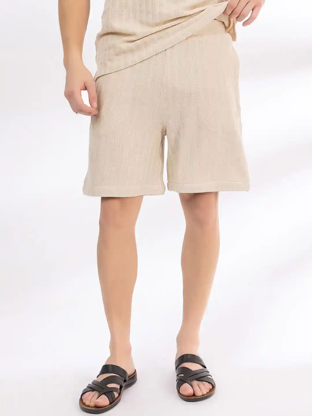 ARMISTO Men Crochet Knit Resort Shorts