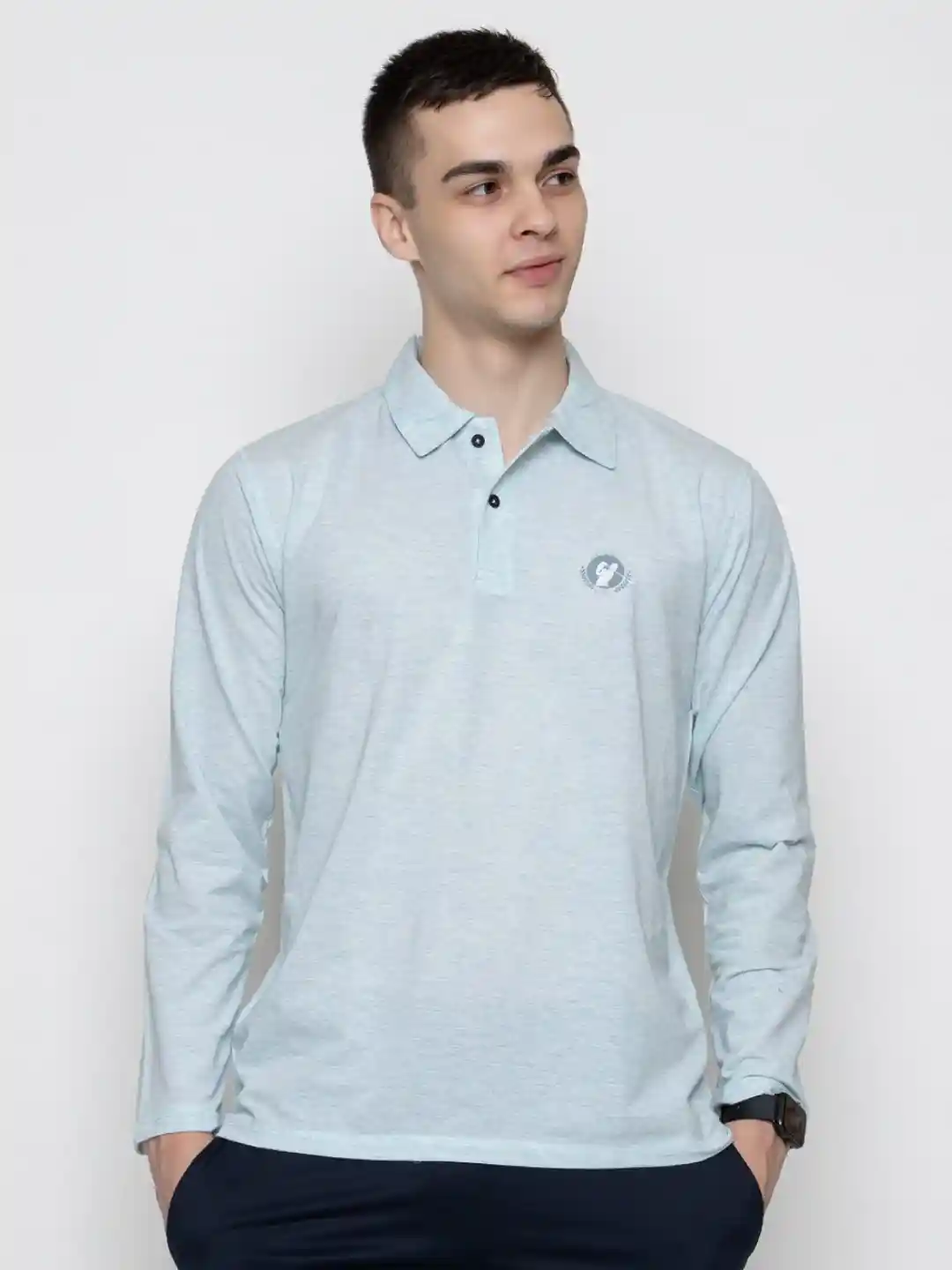 ARMISTO Men Full Sleeves Polo Collar Dry Fit T-shirt