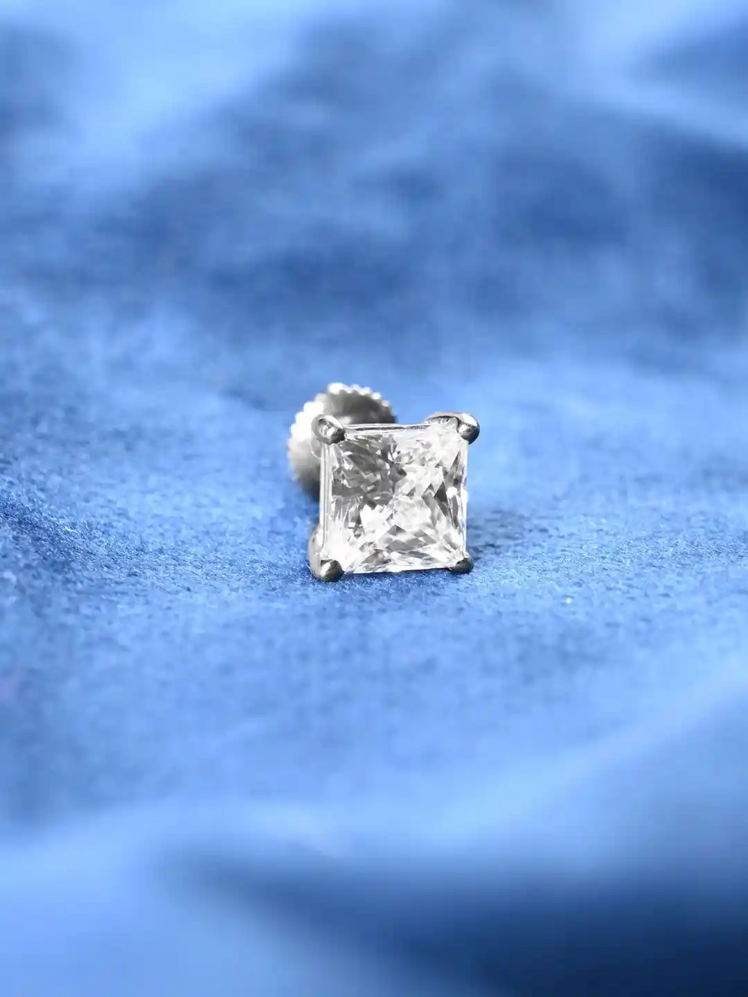 For Men Unique Sterling Silver Stud Earrings Clara Men Solitaire