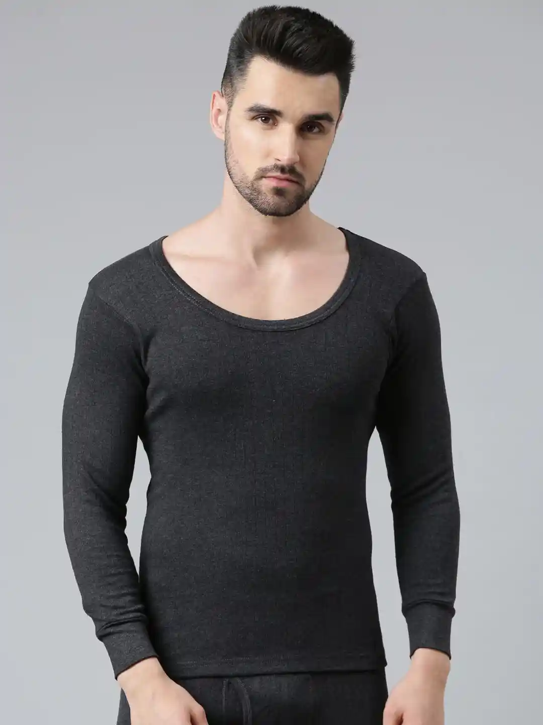 Buy DIXCY SCOTT Solid Round Neck Full Sleeves Thermal Tops