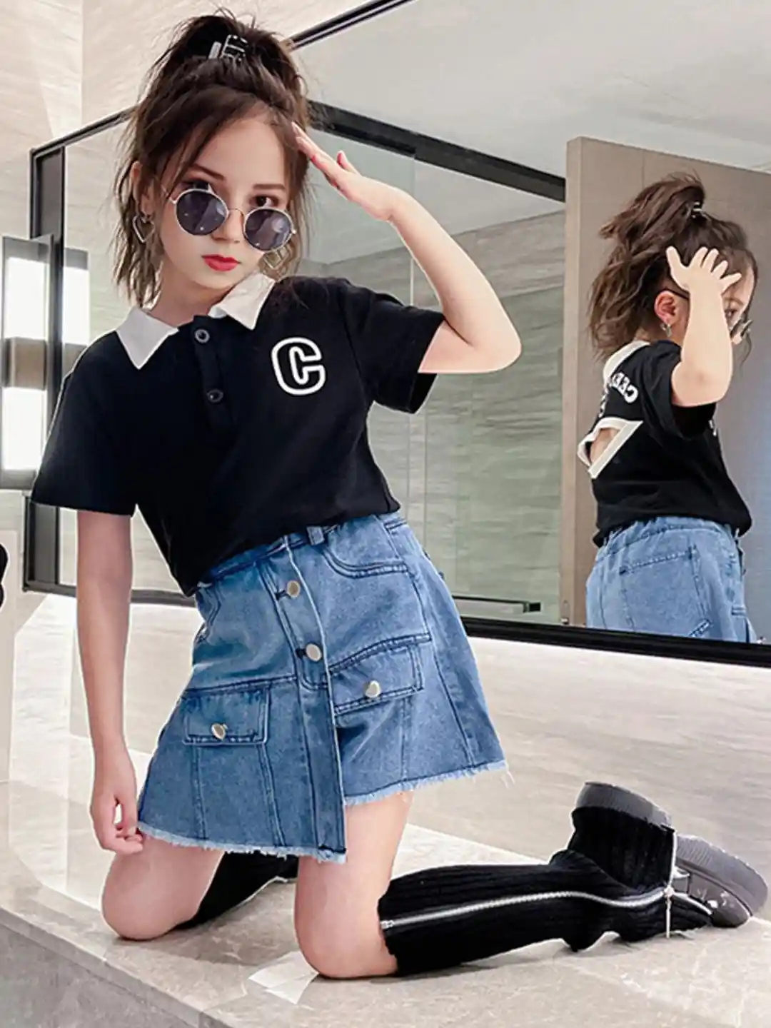 THETOE♡Dumbo shortsleeve shirt&MiniSkirt THETOE♡Dumbo