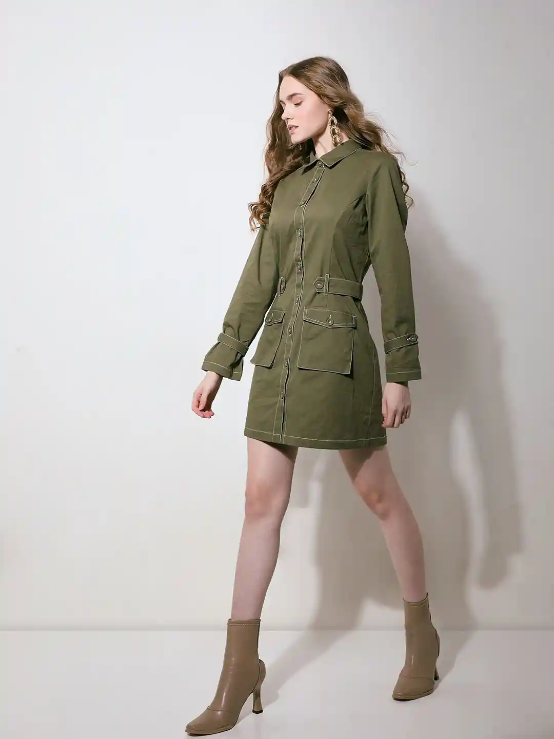 Vero Moda Cotton Long Sleeves Shirt Mini Dress