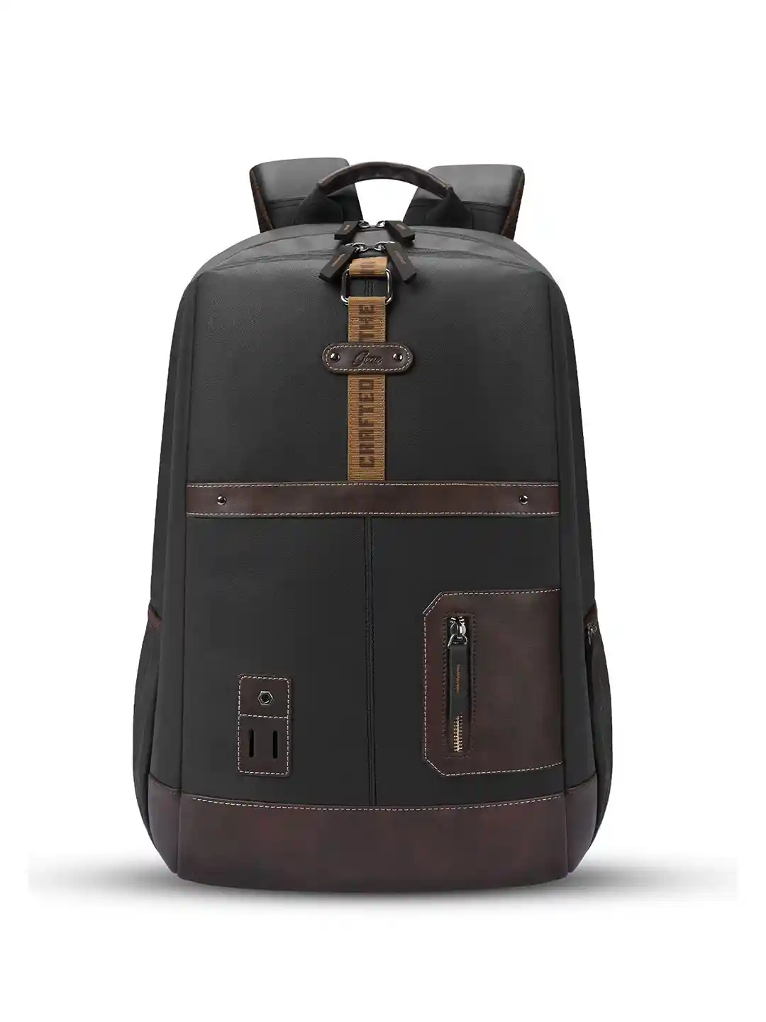convertible backpack purse leather brown and black Handmade Bag 100% Genuine Leather. Strap Leather Brown Backpack Purse