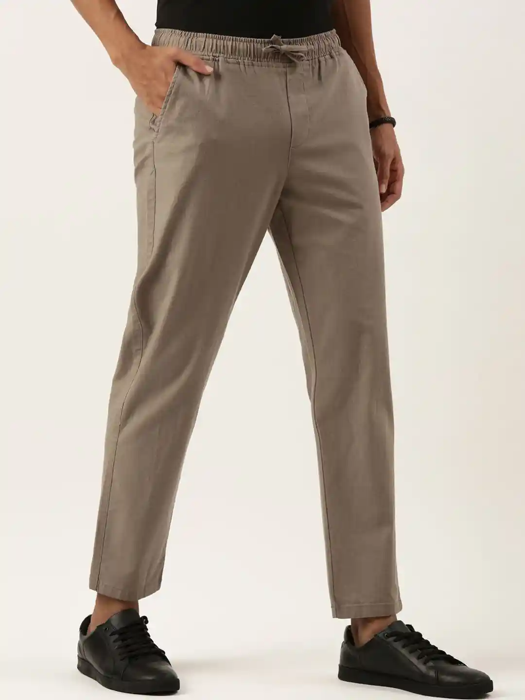 Buy Roadster The Lifestyle Co. Men Cotton Linen Trouser - Trousers