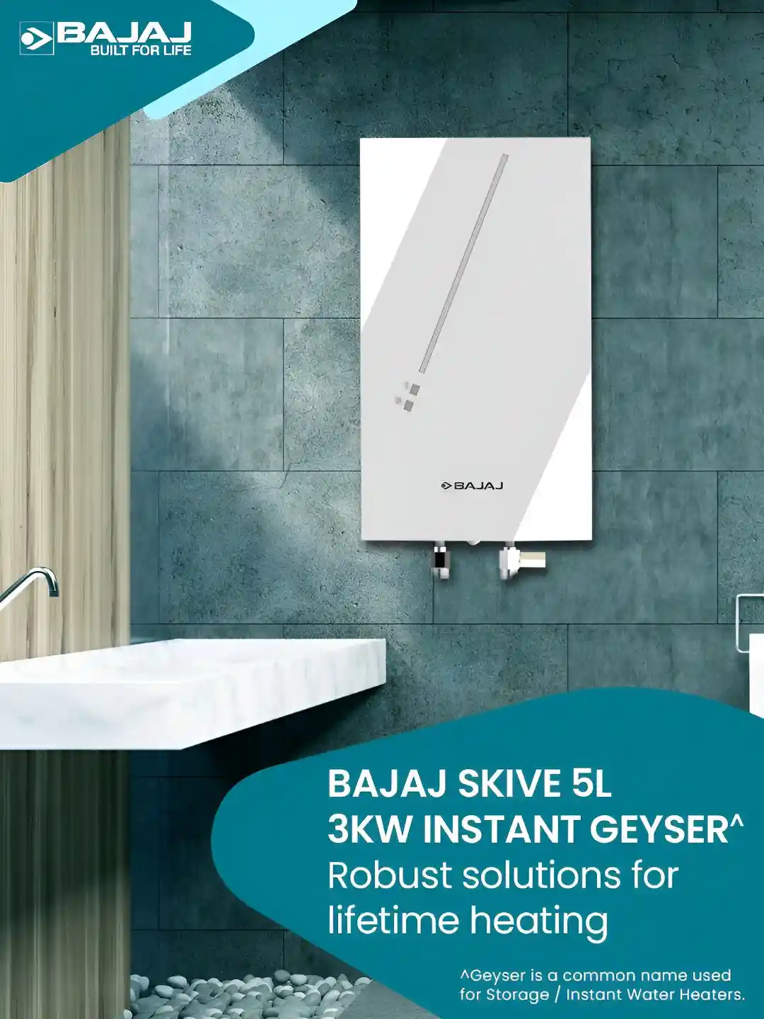 Instant Water Bajaj Gas Geyser Ltr Price Buy Bajaj White Bajaj