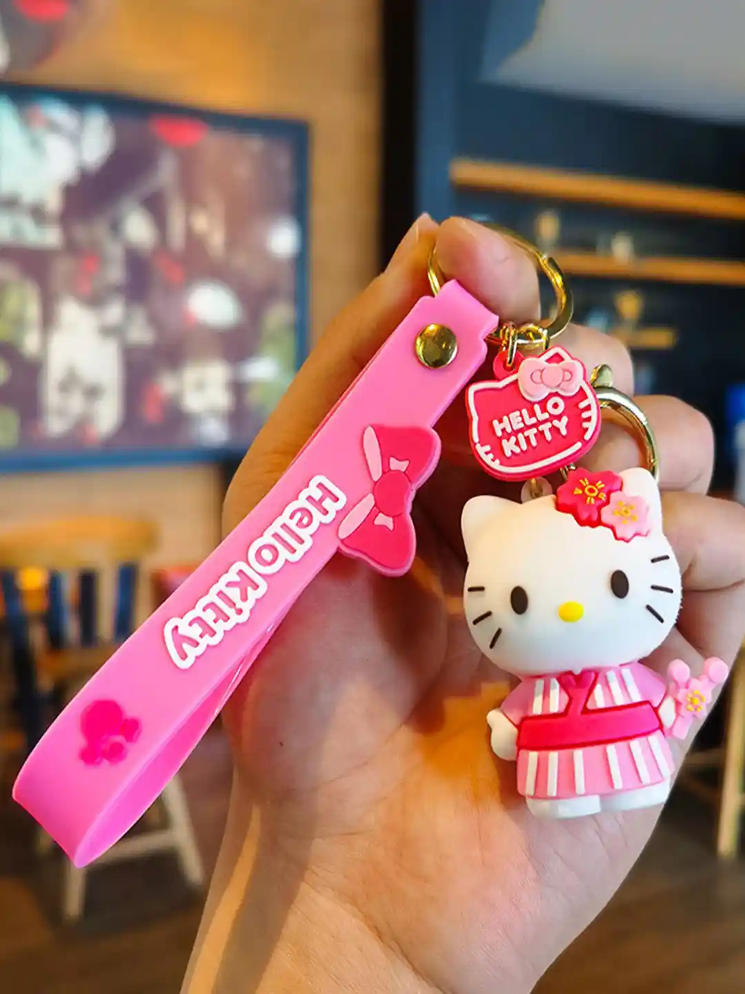 Buy Flenzy 3D HelloKitty Printed Key Chain With Belt - Key chain