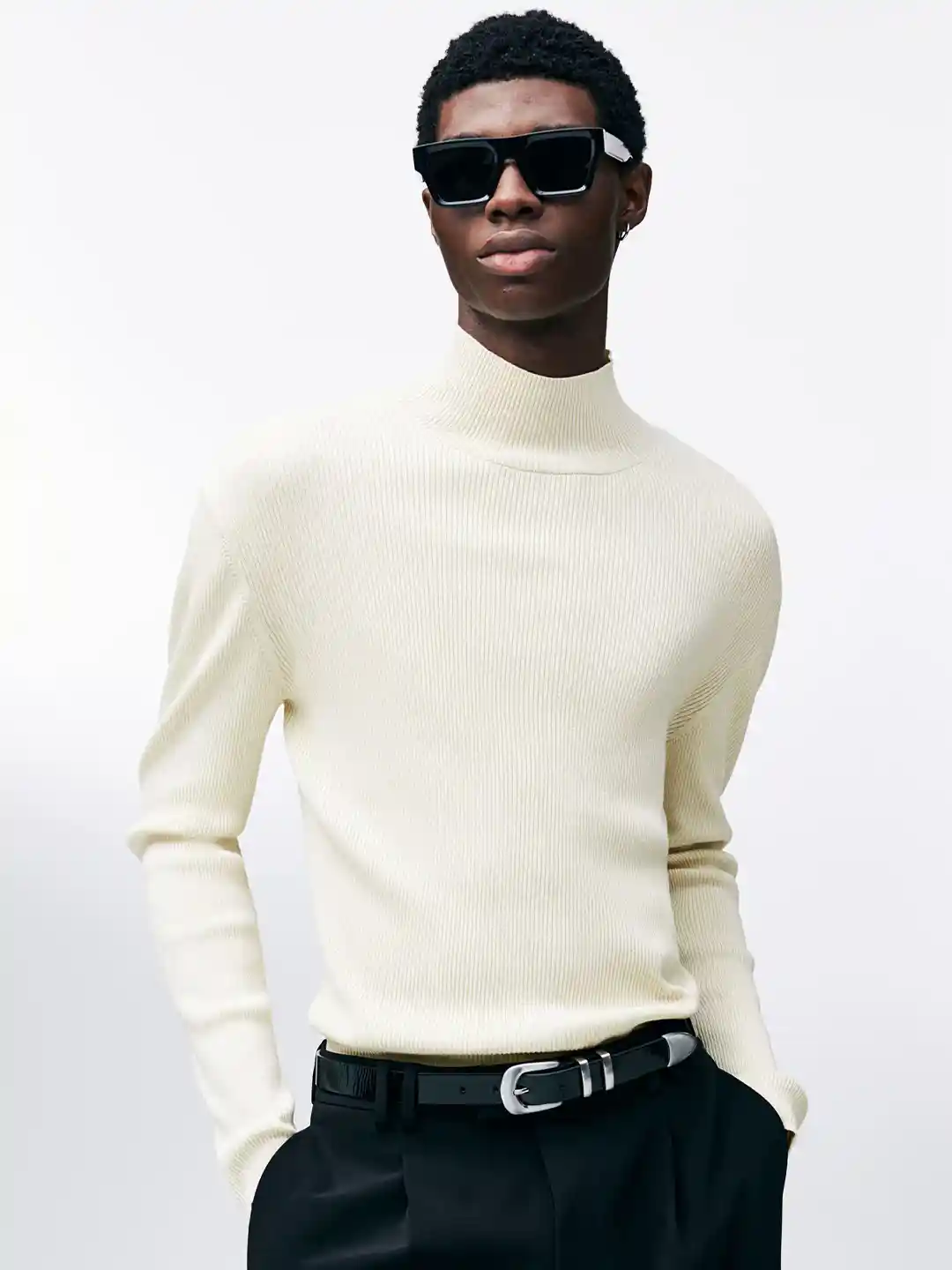 Buy H&M Slim Fit Shimmering Turtleneck Jumper Sweaters for Men
