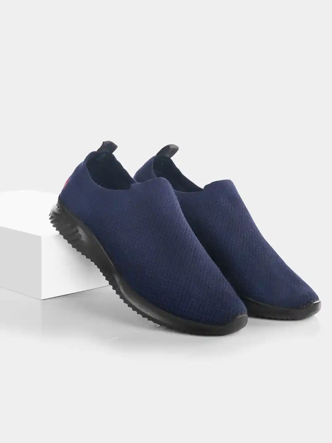 LA MARCA Men Woven Design Leather Slip-On Sneakers