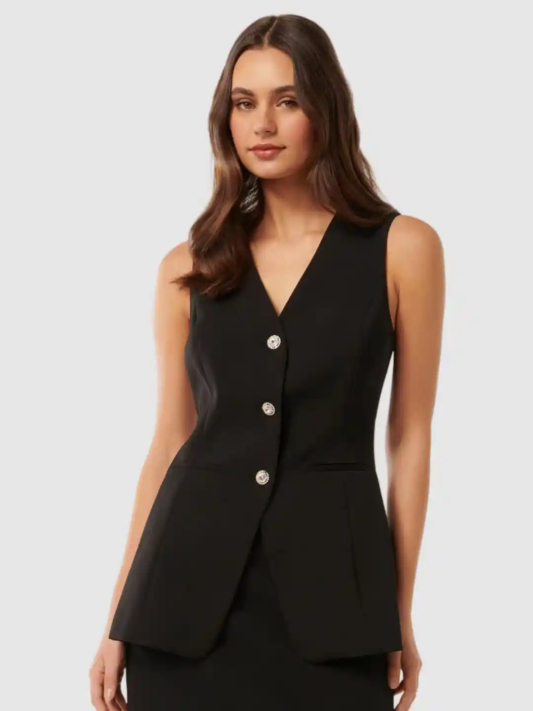 Buy Forever New Women V-Neck Sleeveless Casual Top Tops for